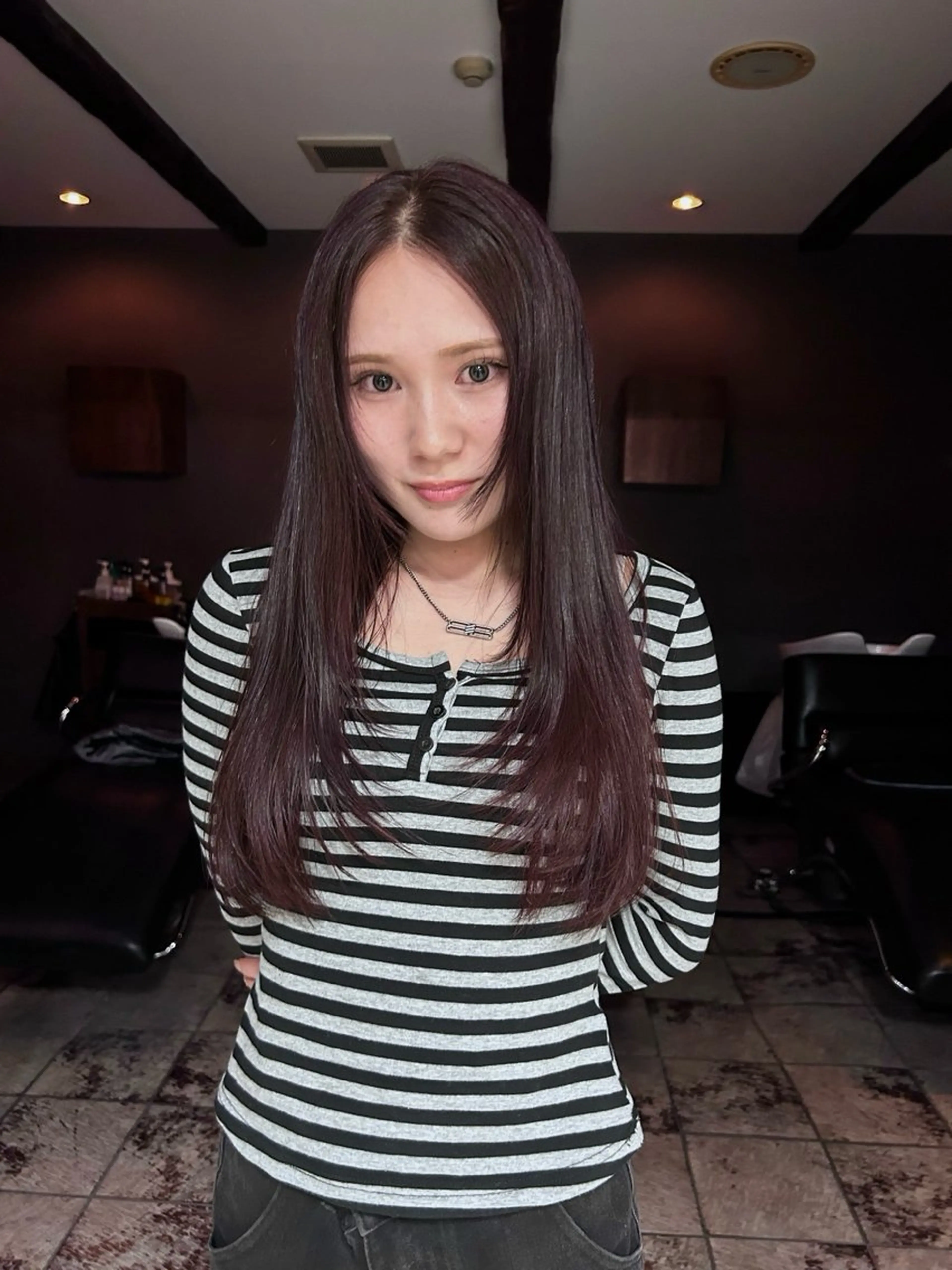 ロング カラー kyoka/レイヤー /ハッシュカットのヘアスタイル