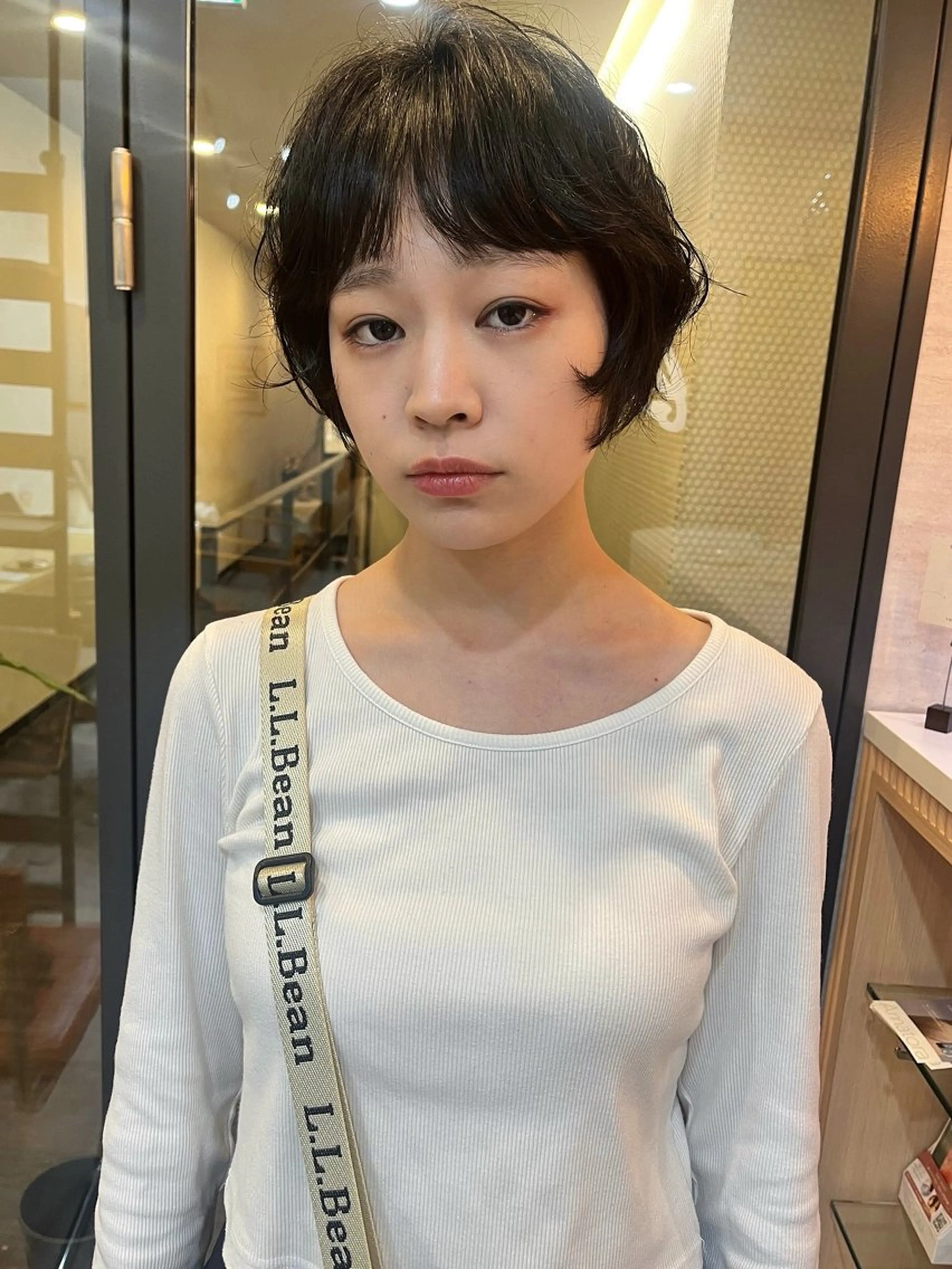 ショート ボブ ショートヘア パーマ レイヤー/暖色/ 髪質改善/永礼芳果のヘアスタイル