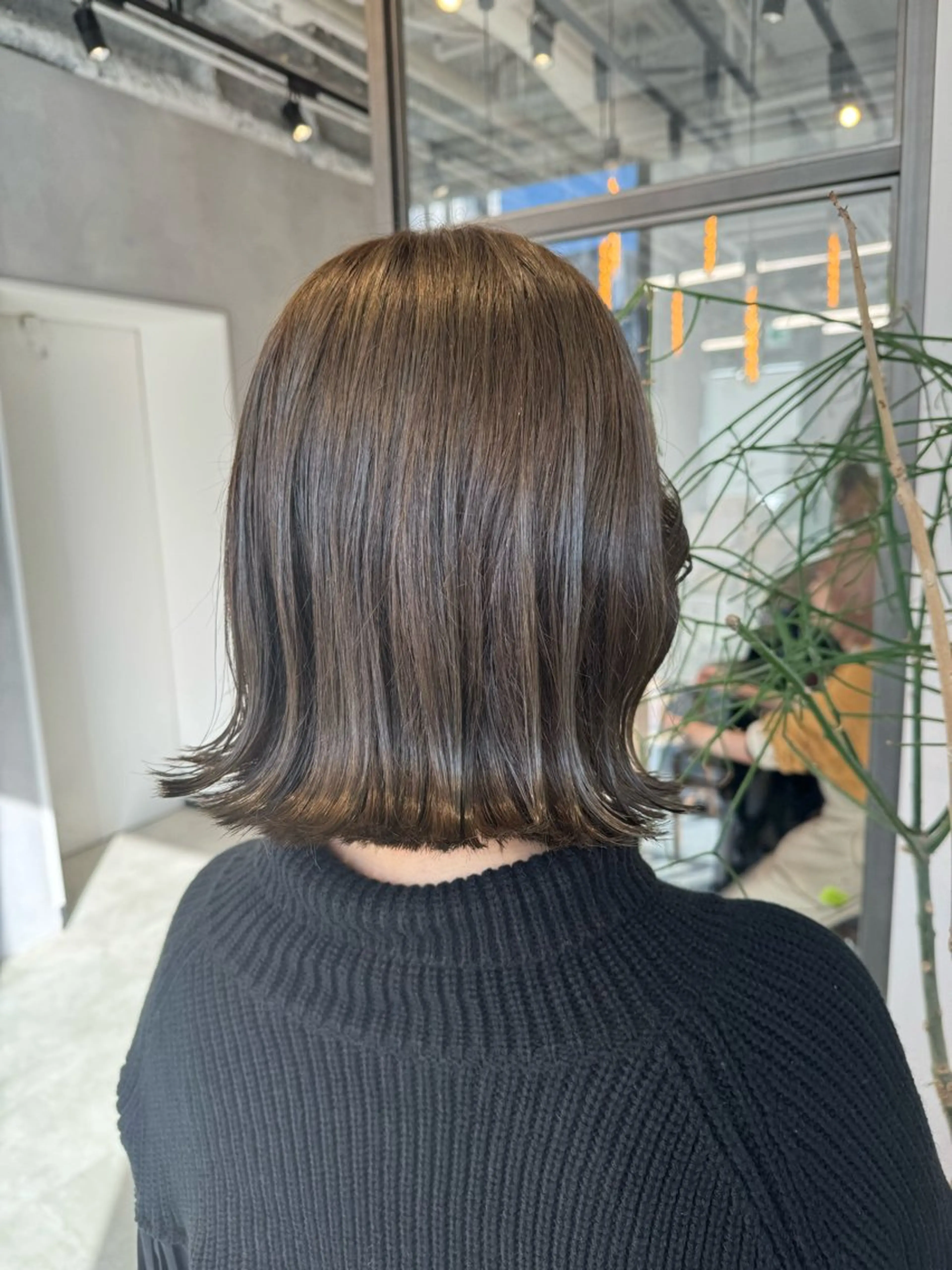 セミロング カラー ベージュカラー イルミナカラー オリーブベージュ ボブ トリートメント カット ヘアカラー トリートメント 透明感カラー✨艶髪 制作🌱山根あゆみのヘアスタイル