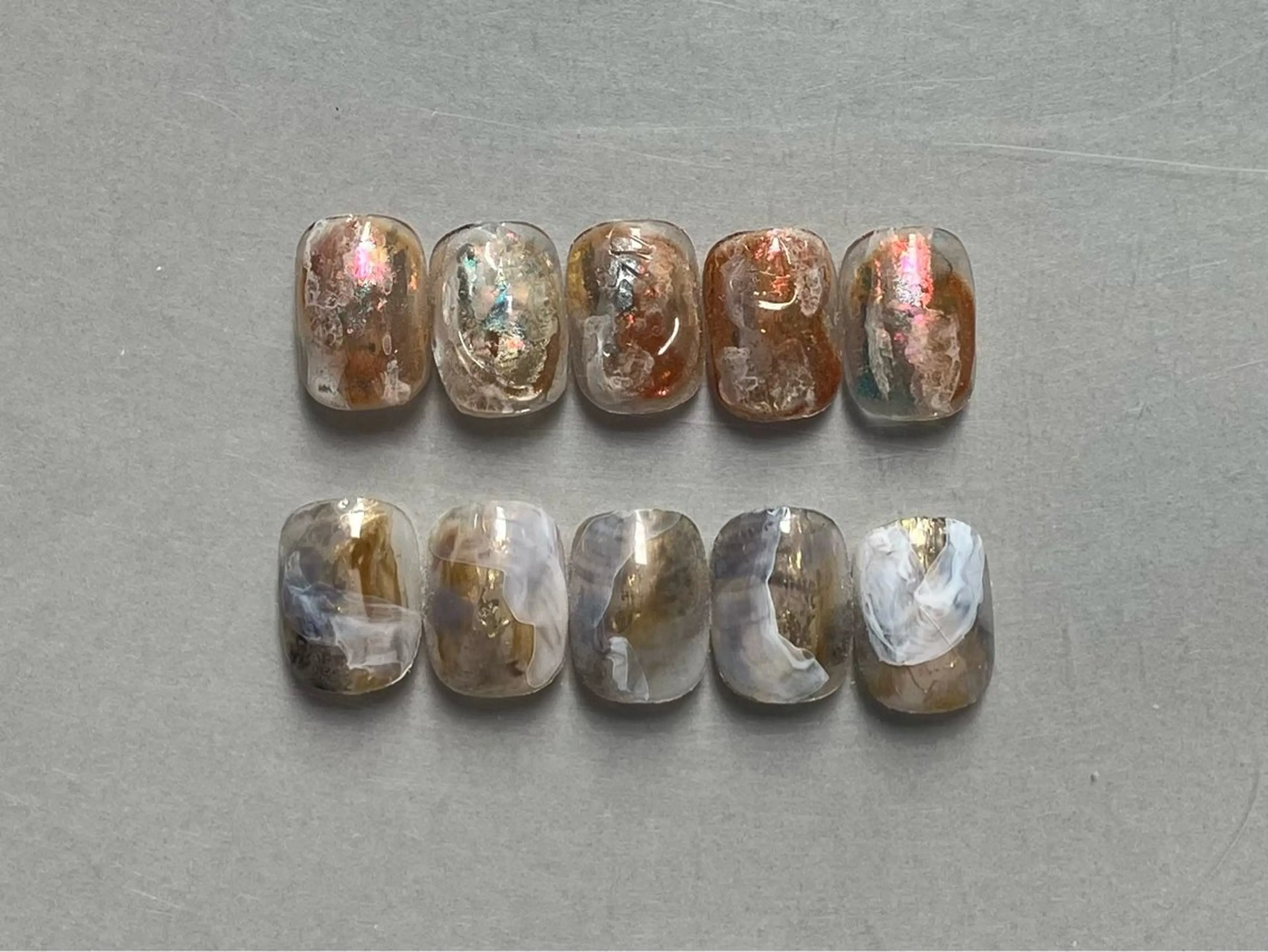 ショート ハンドネイル フットネイル @Unica_ honmachiのネイルデザイン