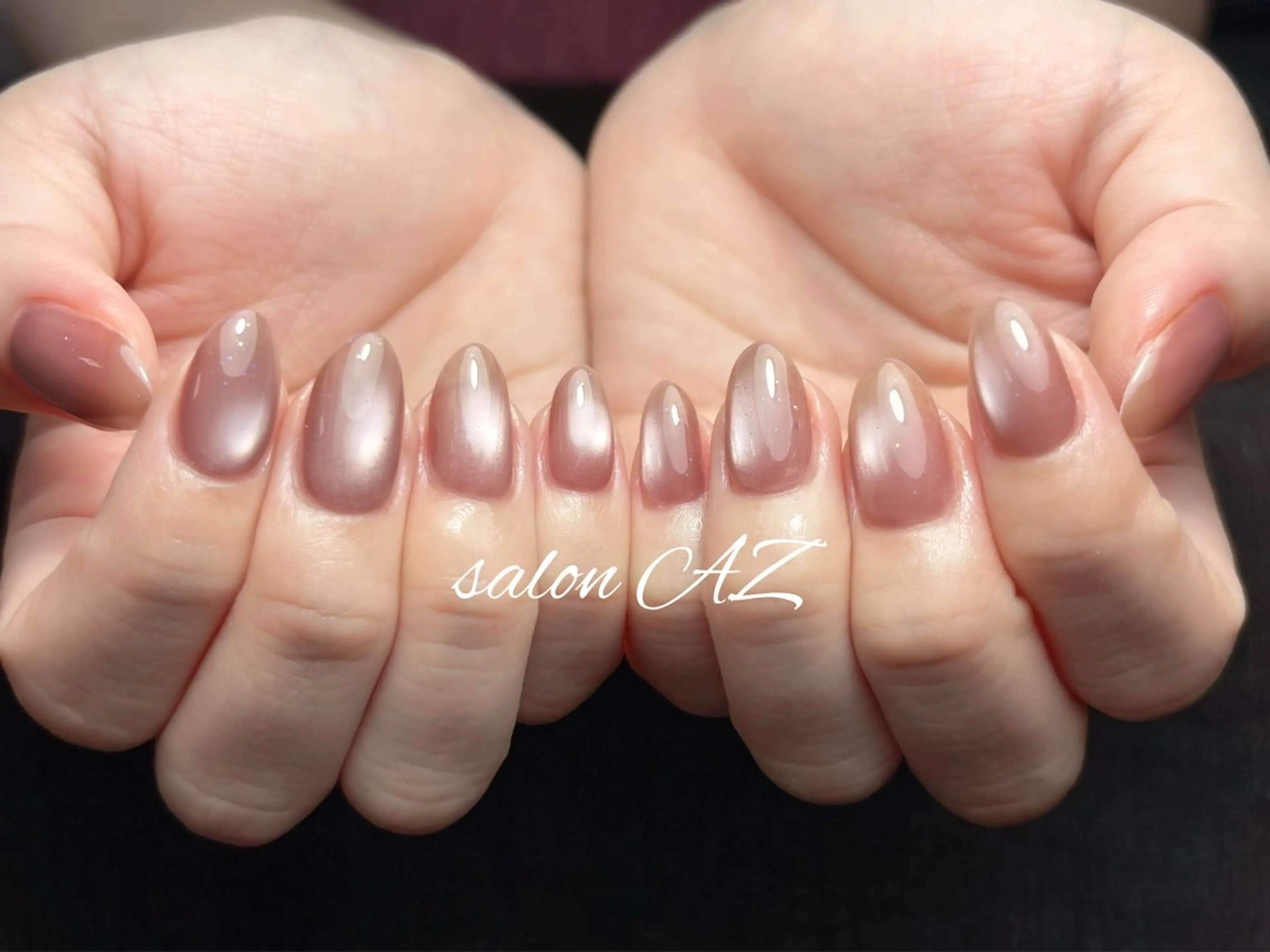 ネイル 長さ出し フットネイル フレンチネイル ジェルネイル マグネットネイル salon AZのネイルデザイン