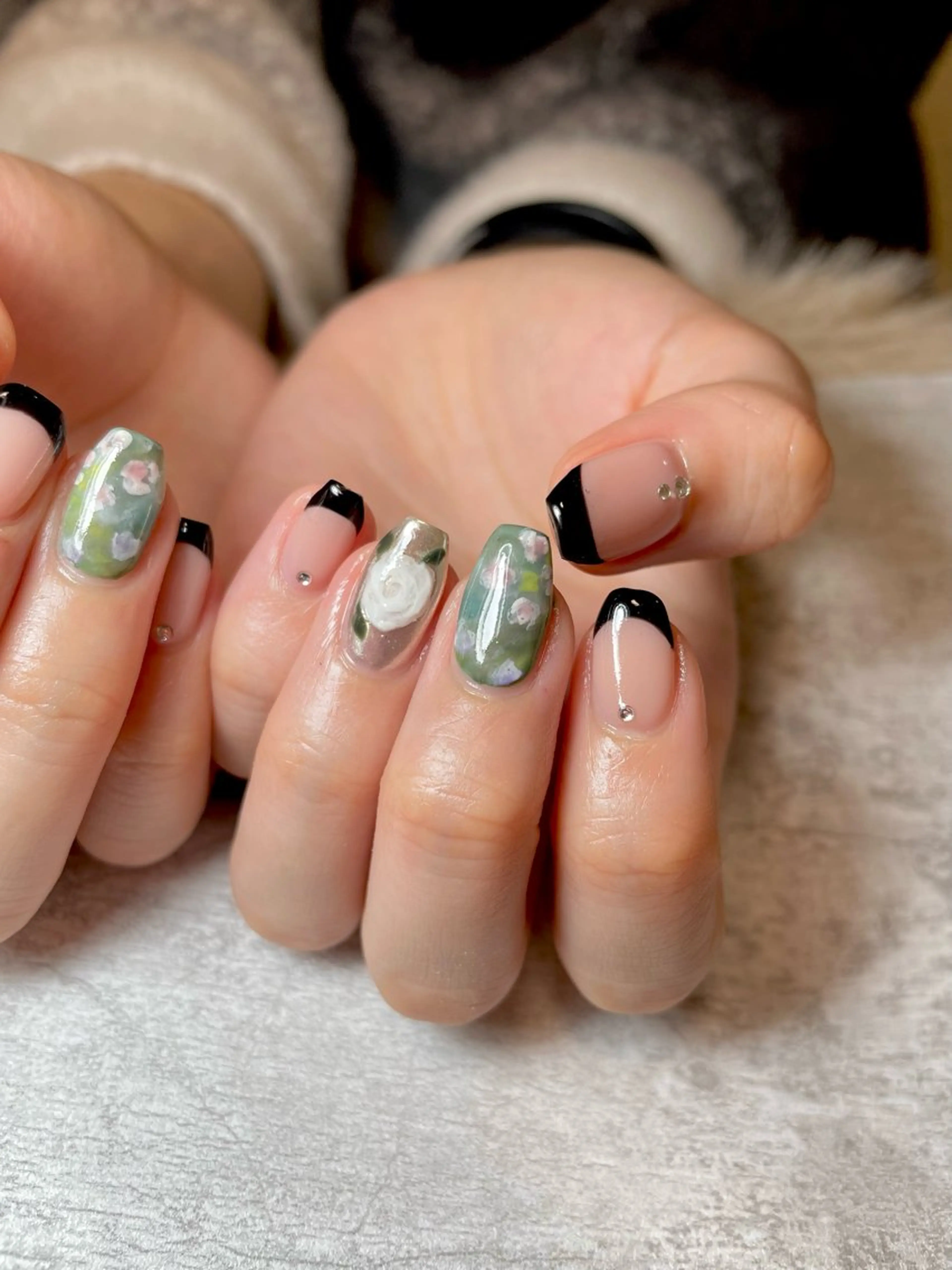 ネイル アートネイル フラワーネイル 持ち込み BEAUTY GARDEN 【nail salon unseul】所属・nana .のネイルデザイン