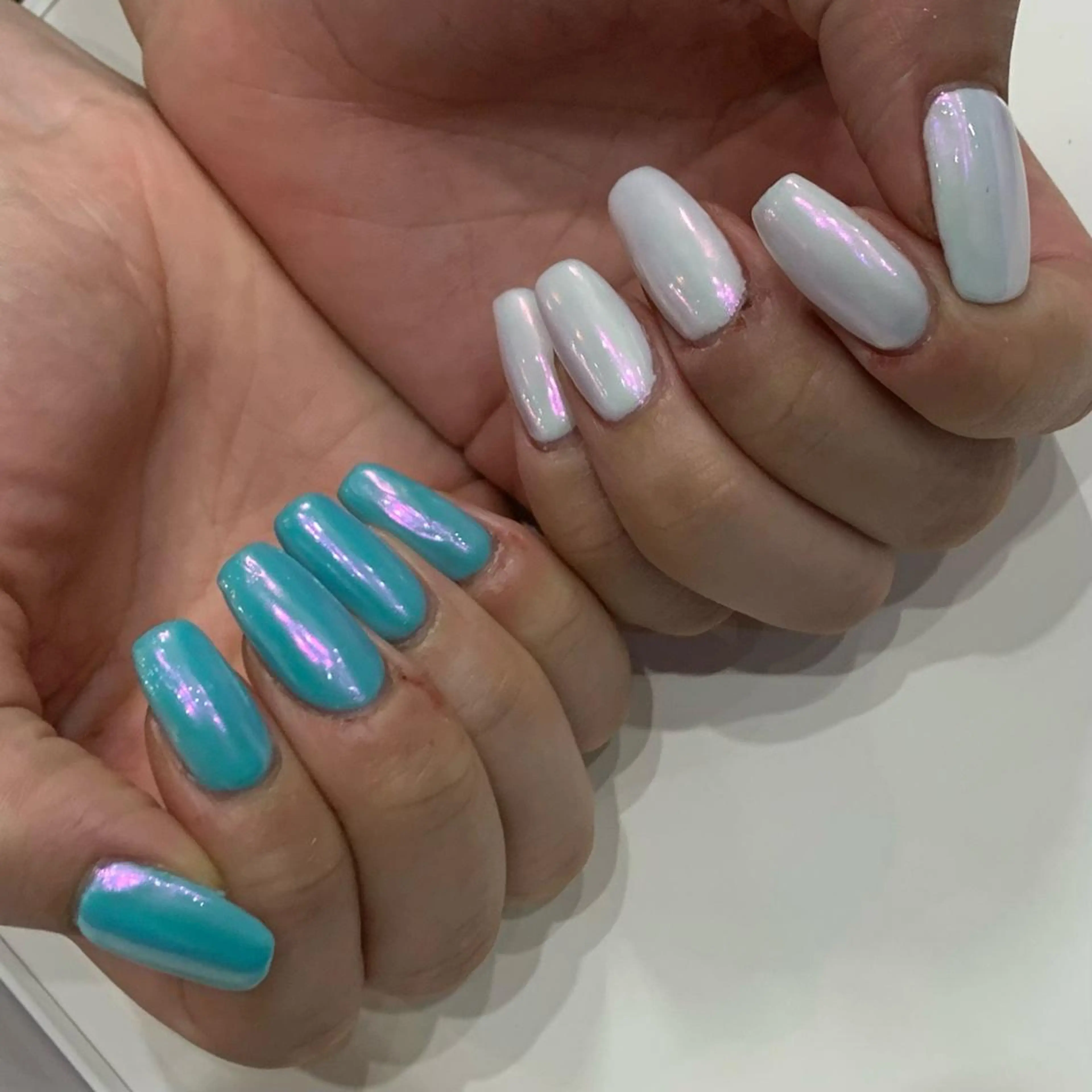 ネイル オーロラネイル ジェルネイル パラジェル YUKIMO🍎名駅 /ニュアンスのネイルデザイン