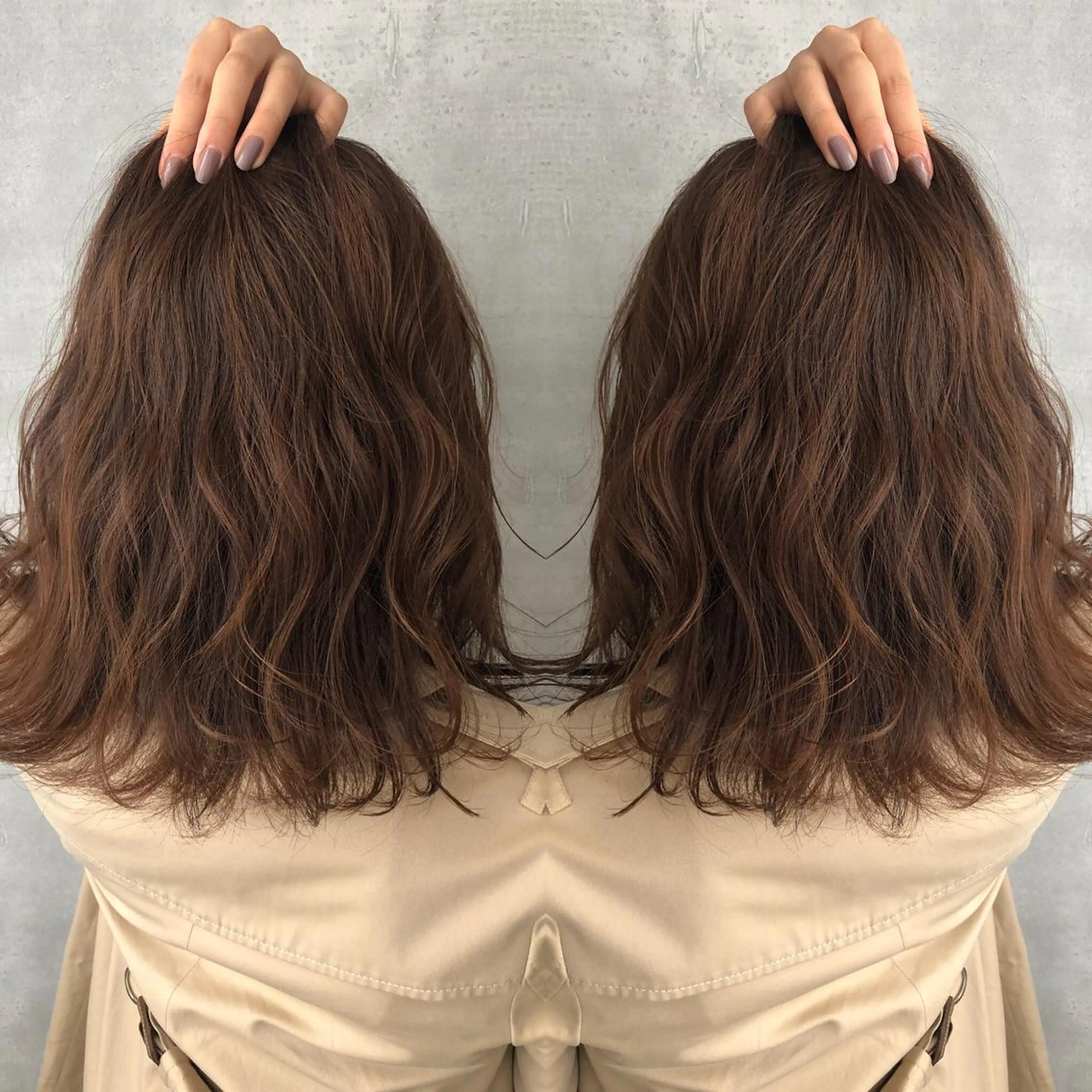 ミディアム カラー カット ヘアカラー トリートメント ♡美髪•艶髪♡砂川 なつきのヘアスタイル