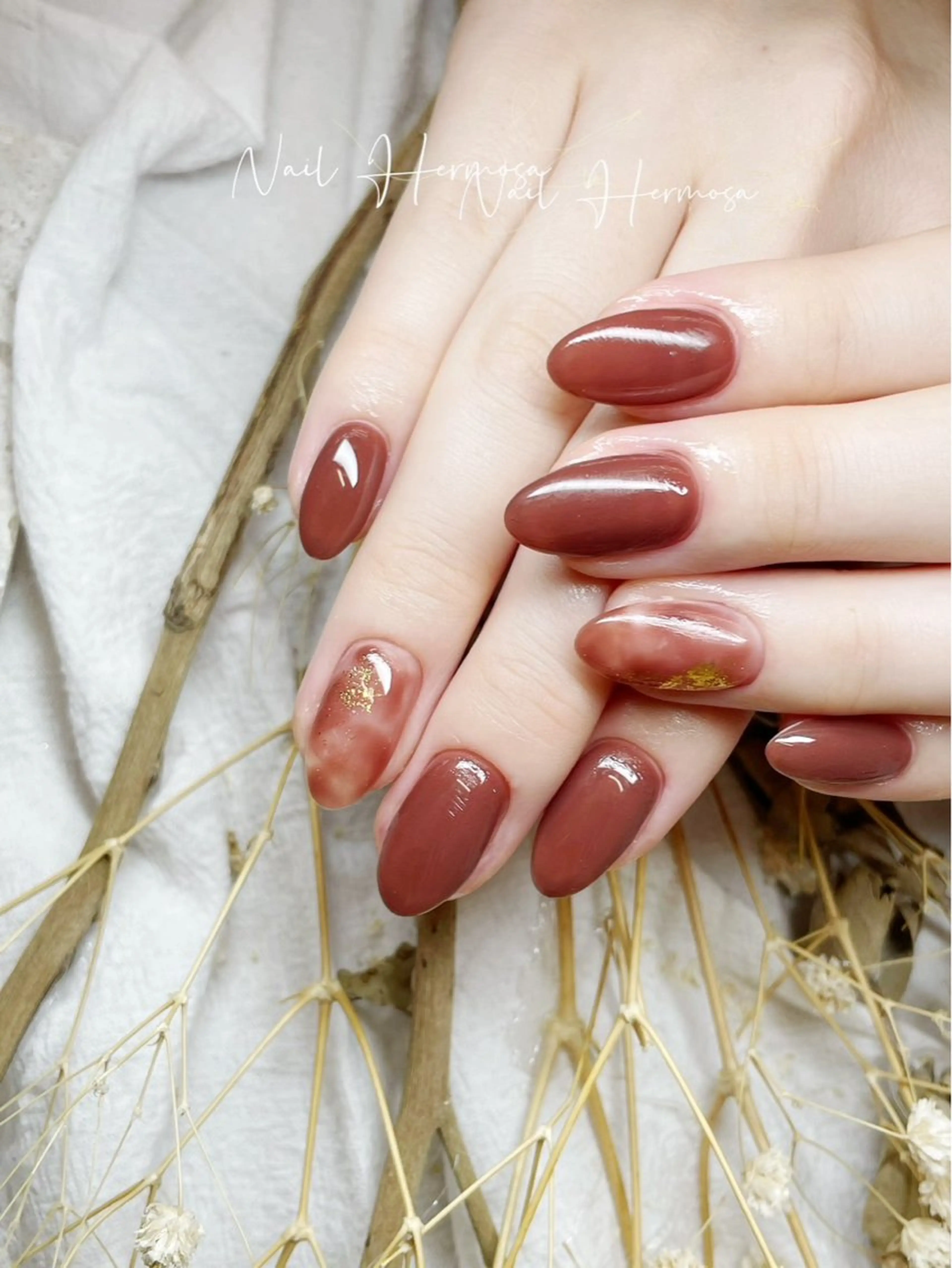 ネイル 長さ出し フラッシュネイル フットネイル ジェルネイル マグネットネイル ハンドネイル エルモサ YURIKAのネイルデザイン