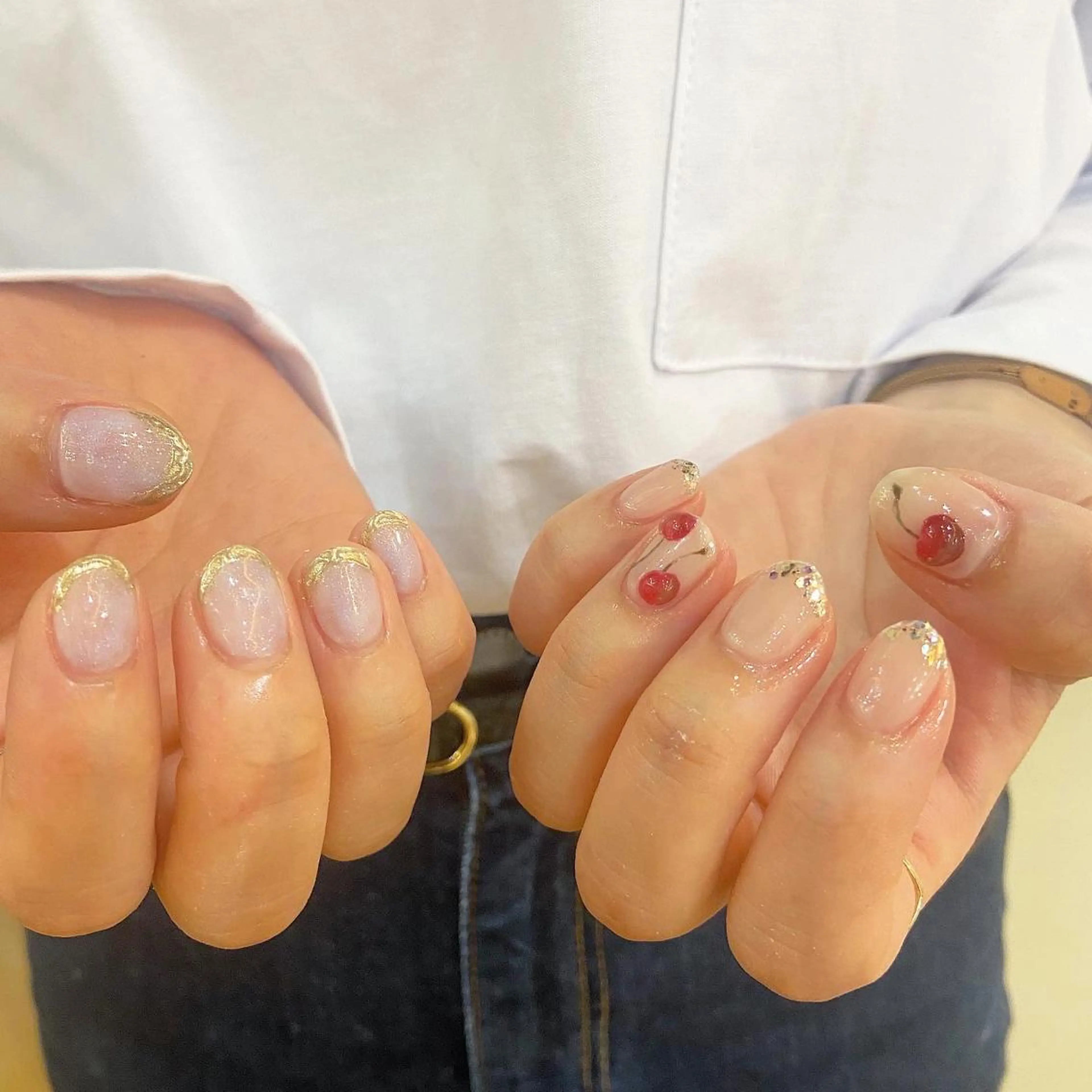 ネイル 𝕄𝕚𝕪𝕦🤍 自由が丘⌇パラジェルのネイルデザイン