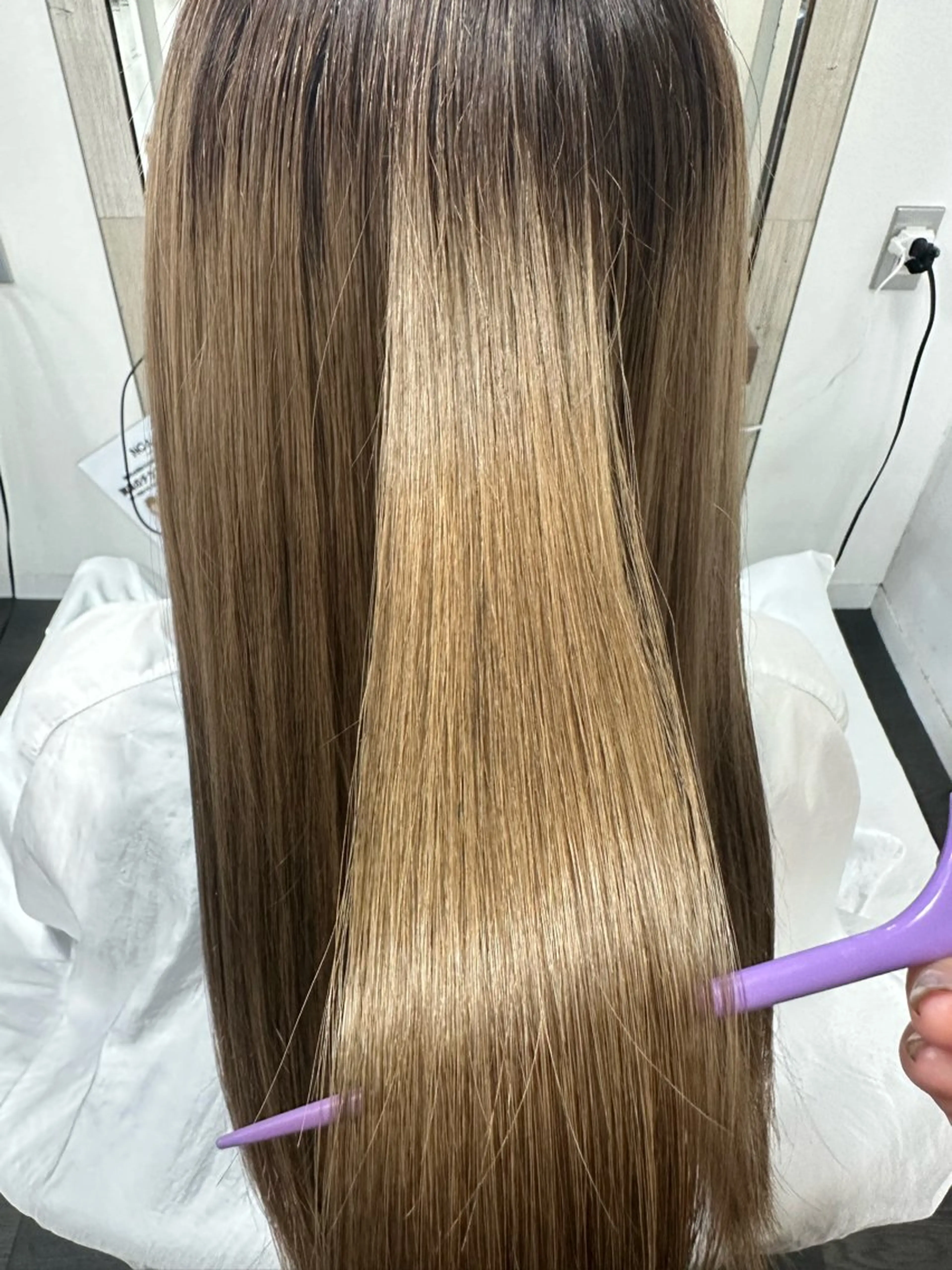 🎀【ブリーチ毛で傷んでいる方おすすめ！】🎀4stepトリートメント➕超音波アイロン(シャンプー&ブロー込み)の写真