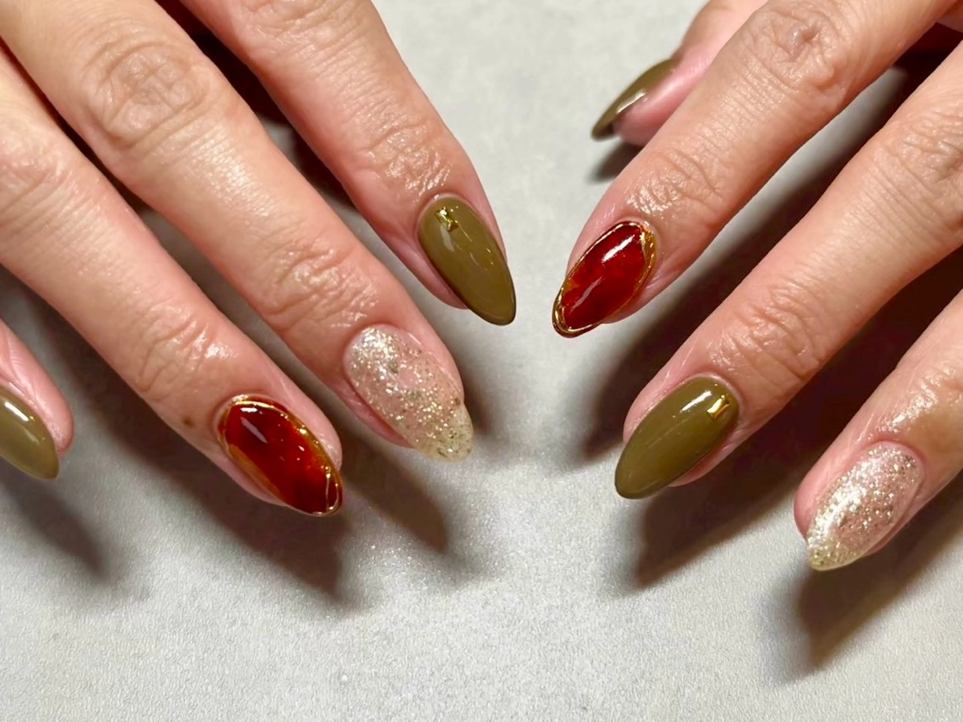 ネイル べっ甲ネイル ミラーネイル Ayano ♡のネイルデザイン