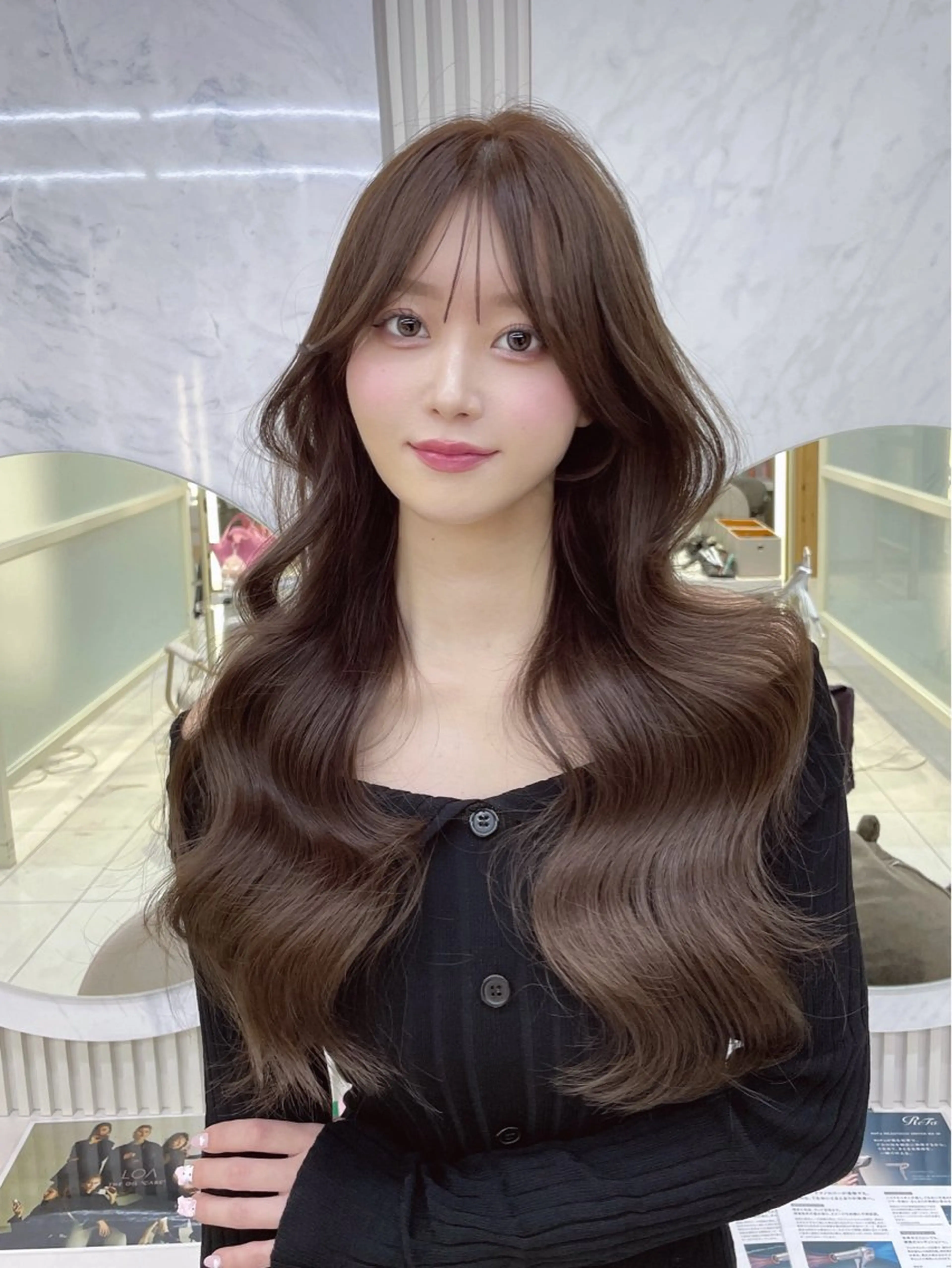 セミロング カット ヘアカラー トリートメント 顔周り/透明感カラー /韓国ヘア/TAKUのヘアスタイル