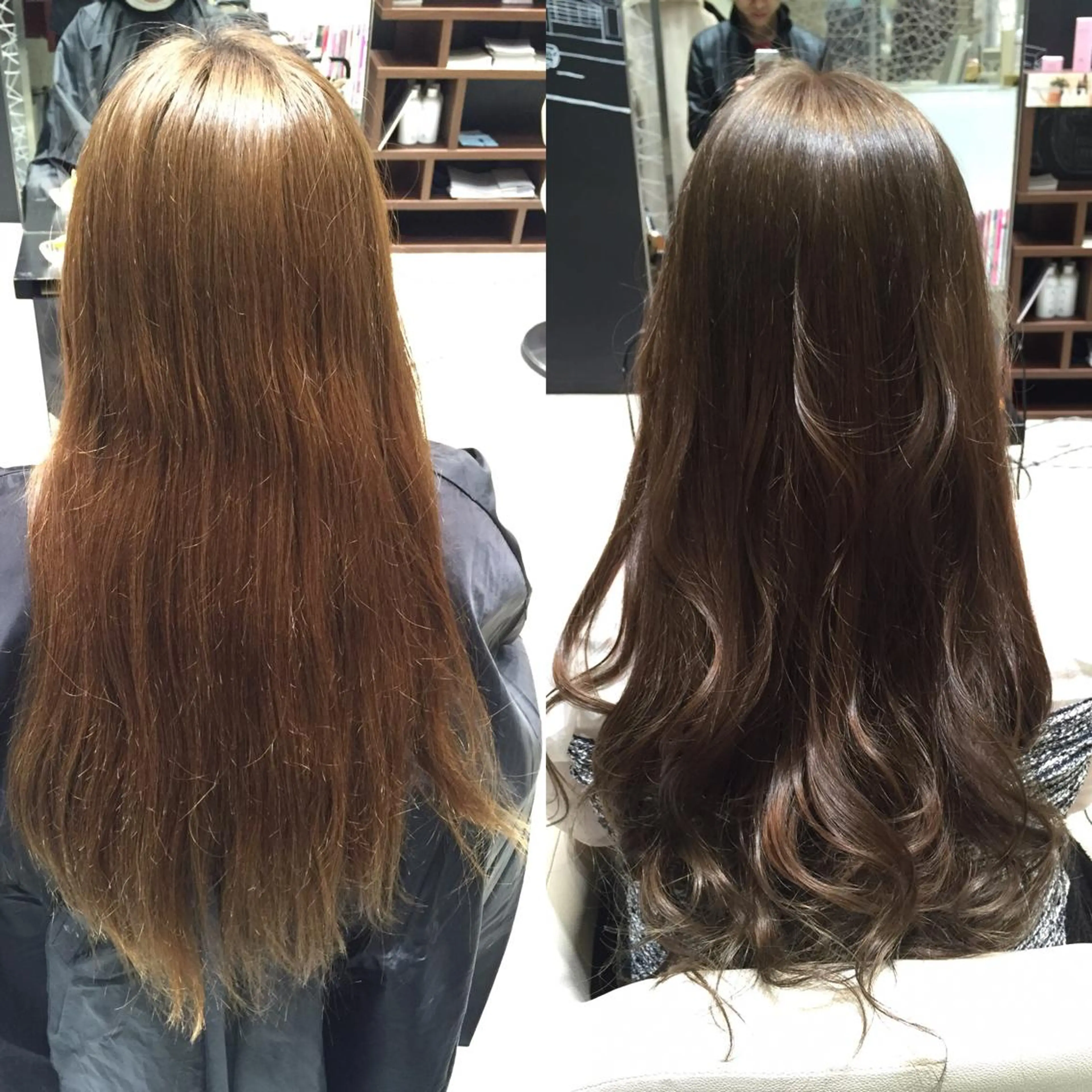 ミディアム セミロング ロング カラー ダークグレー ダークグレージュ グレージュ Re:ta KANZOのヘアスタイル