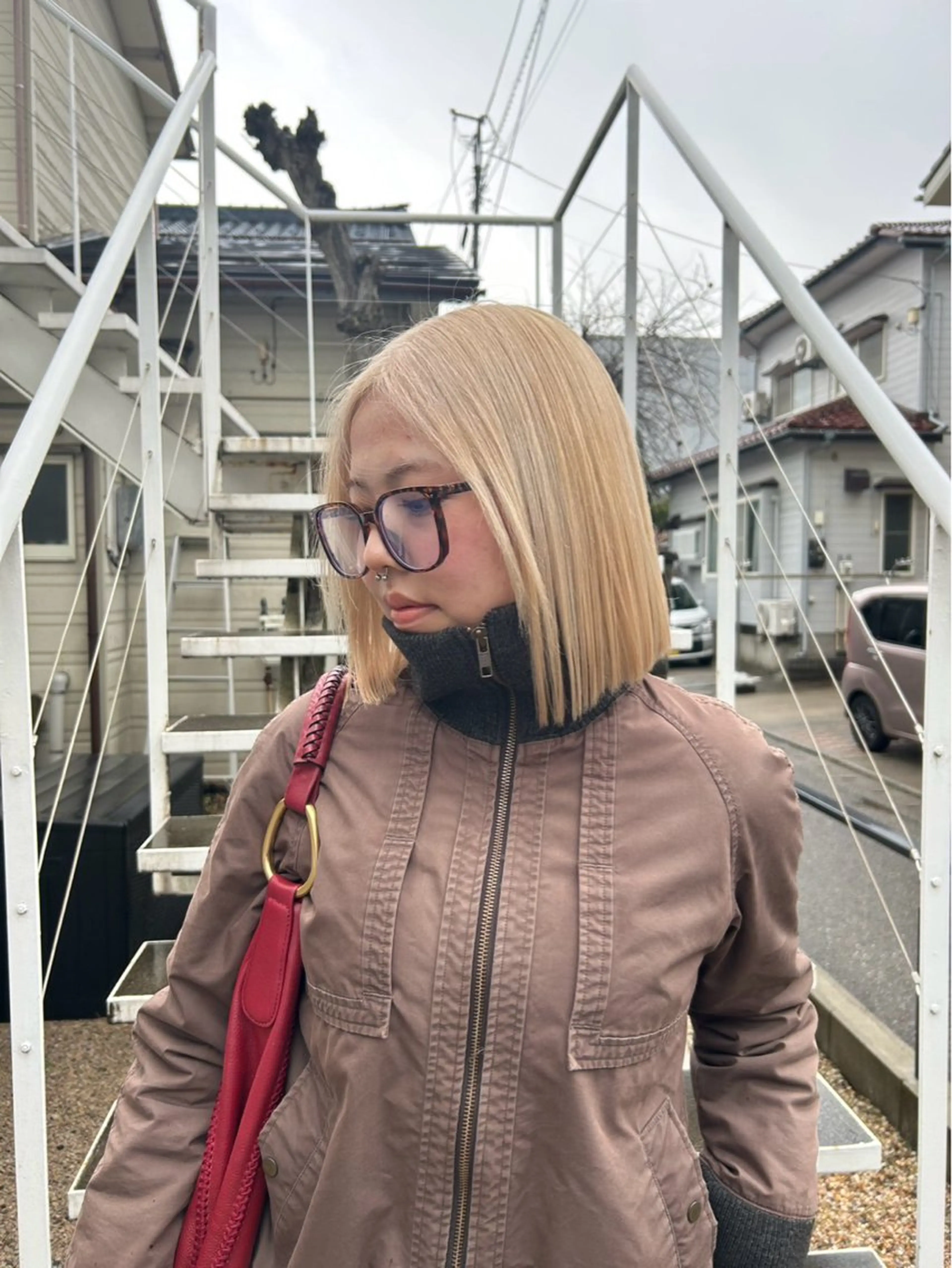 ミディアム ヘアカラー ブリーチ屋さん/ブリ ーチ矯正🫧あずみのヘアスタイル