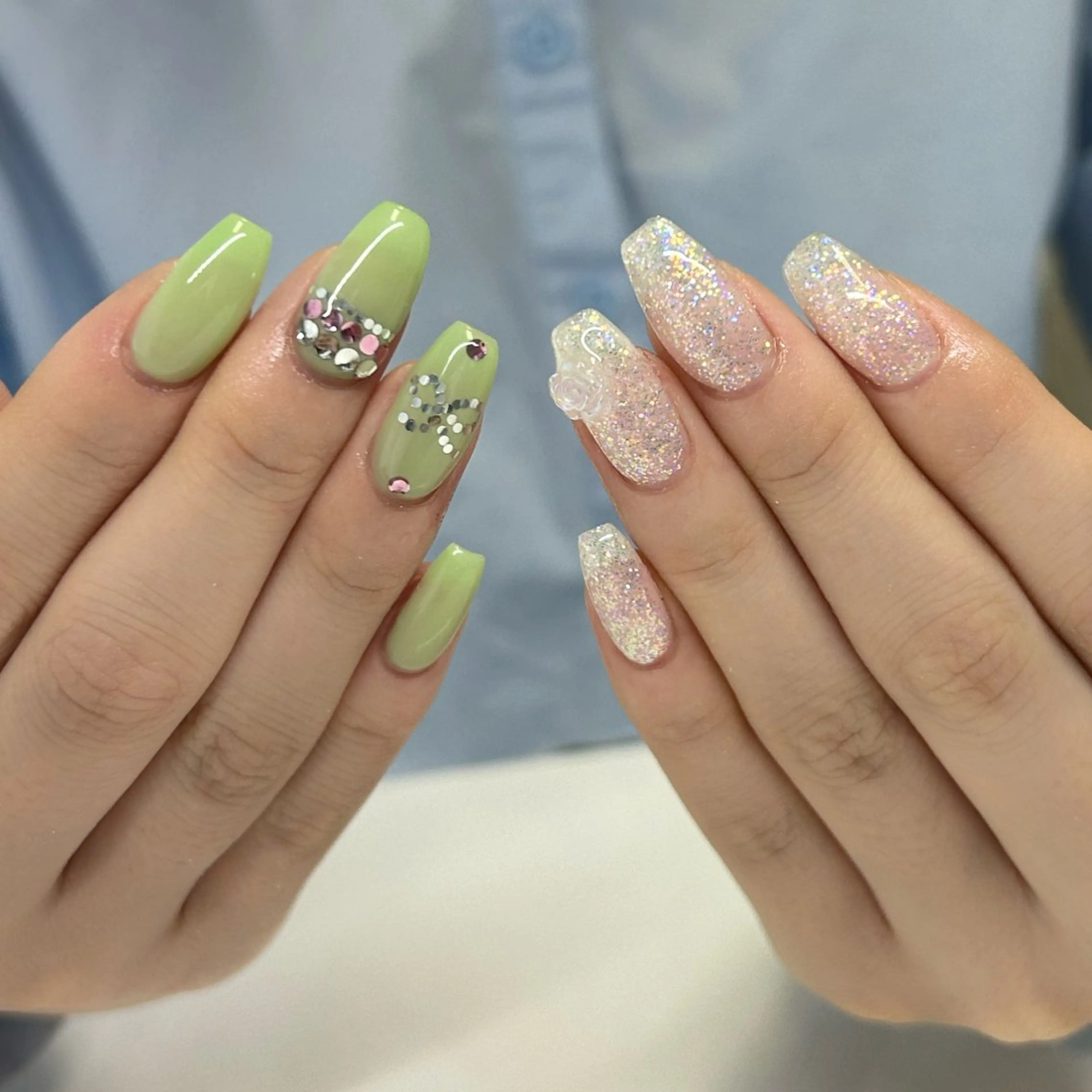 ロング ハンドネイル mark 🤍Yuki🤍のネイルデザイン