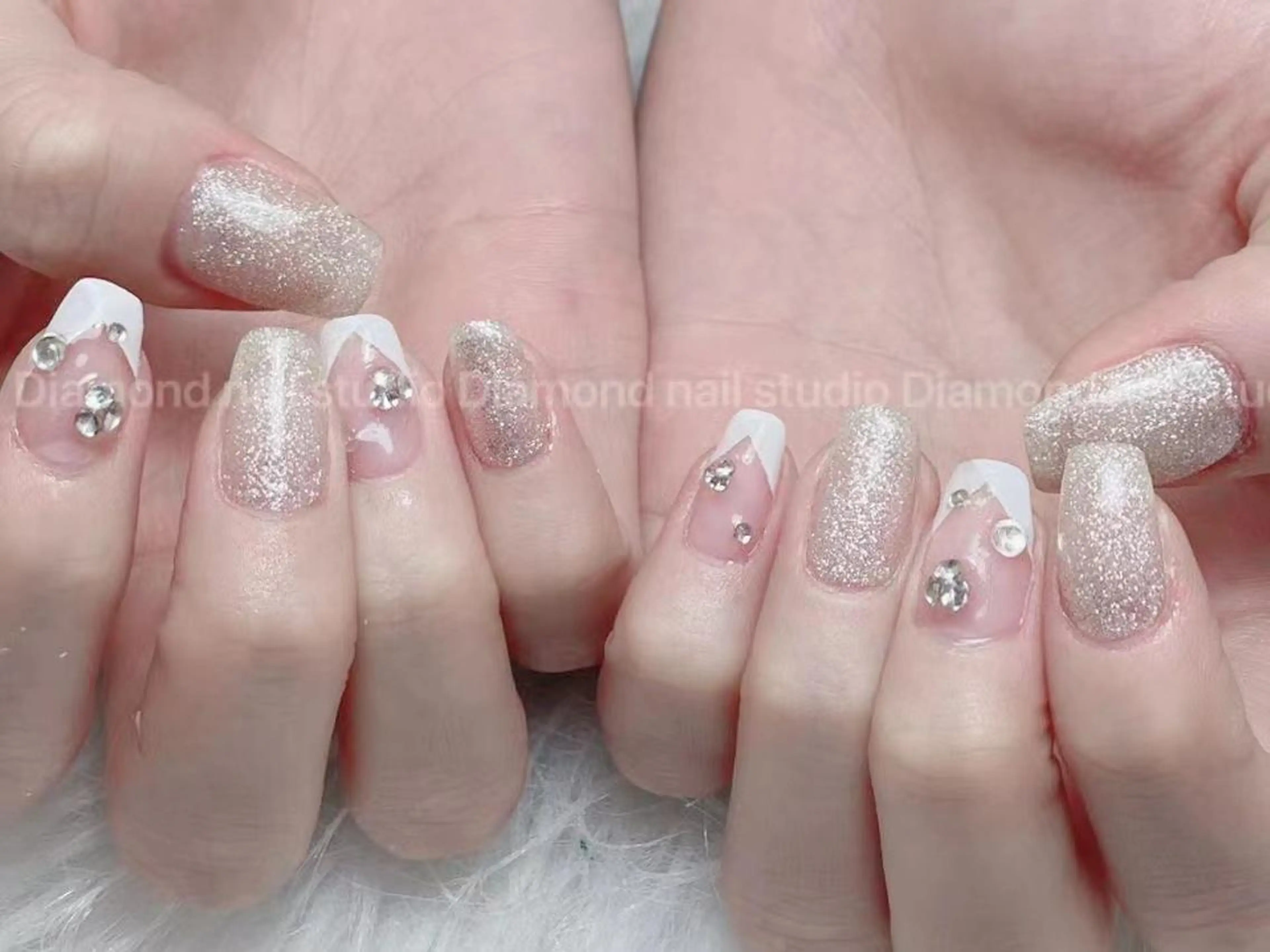 ショート ハンドネイル DIAMOND 💦のネイルデザイン