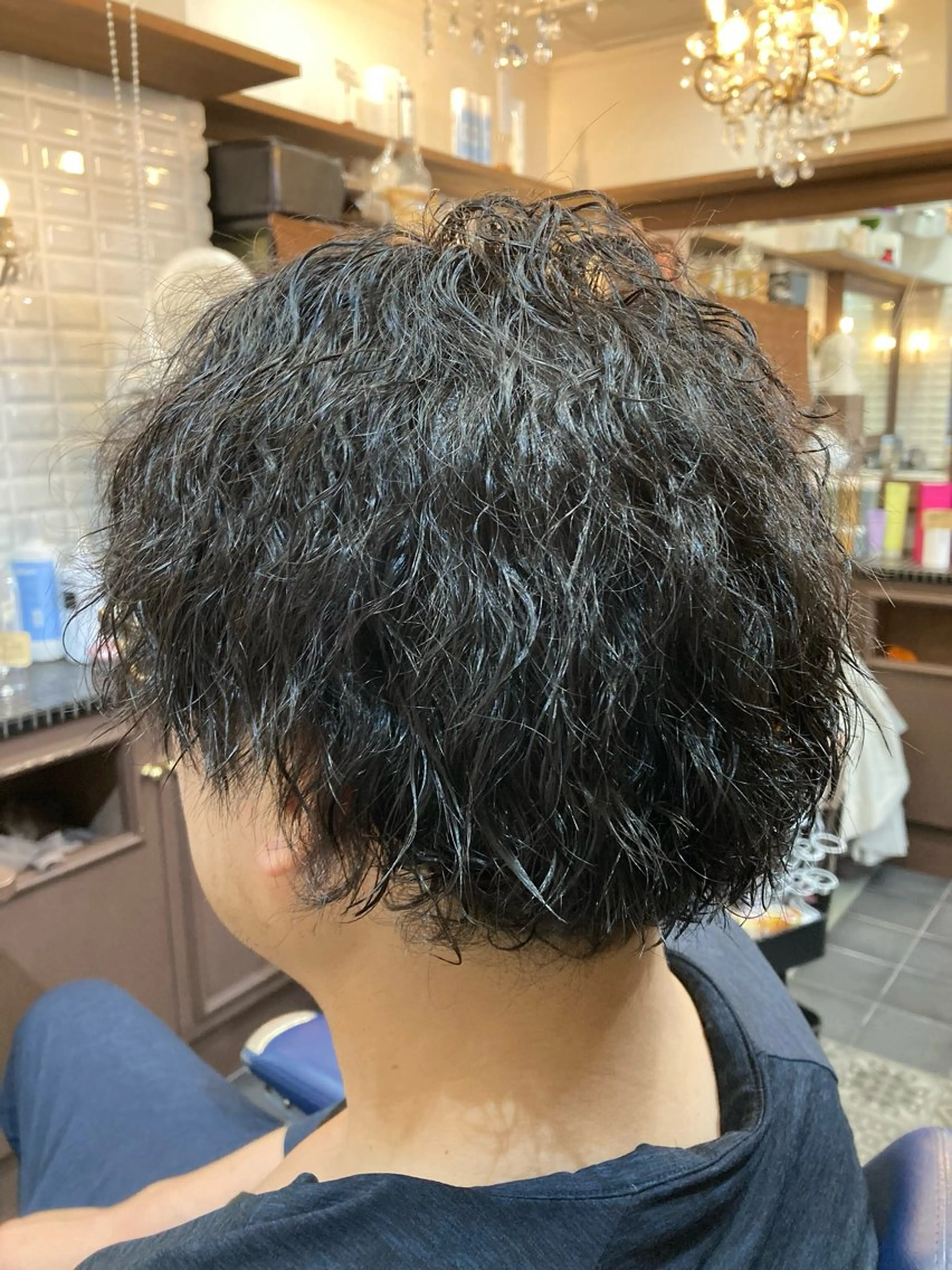 ショート パーマ メンズ ルピナス中田店長 山口大地のヘアスタイル