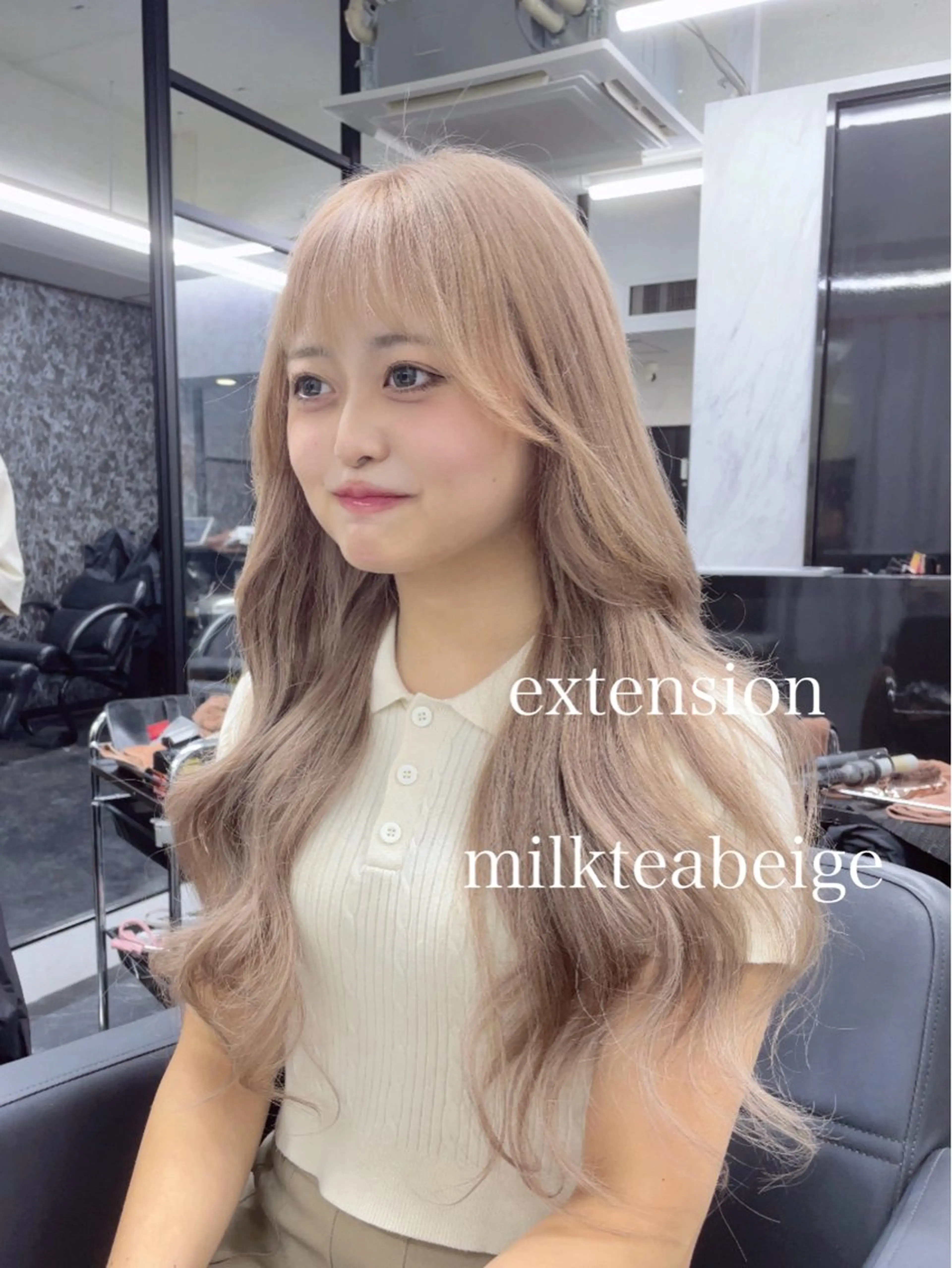 ロング カラー ヘアカラー エクステ エクステ🩵ブリーチ 韓国ヘア🩵KAEのヘアスタイル