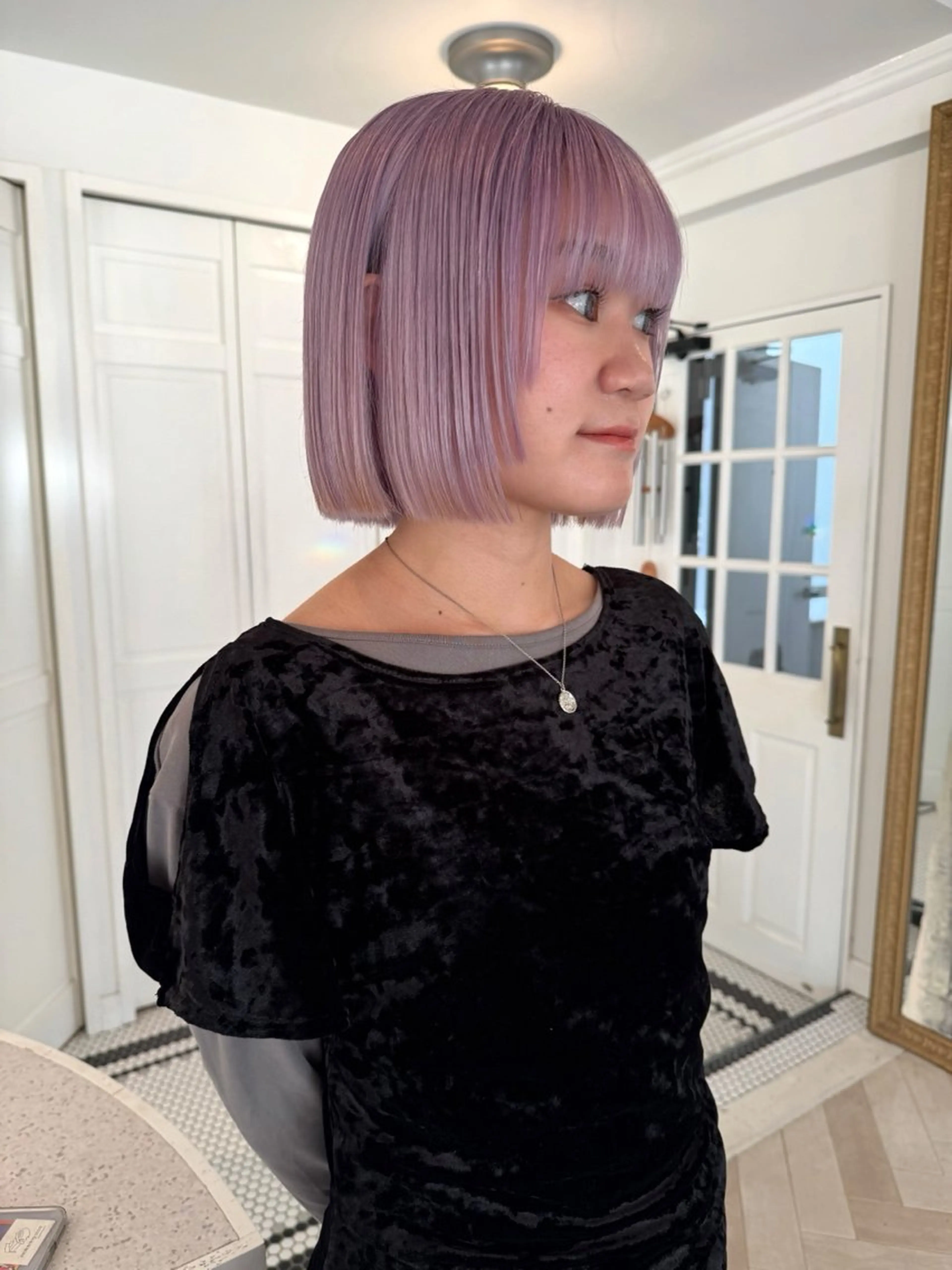 カラー ヘアカラー ブリーチカラー🎀 韓国風/寺門美優のヘアスタイル