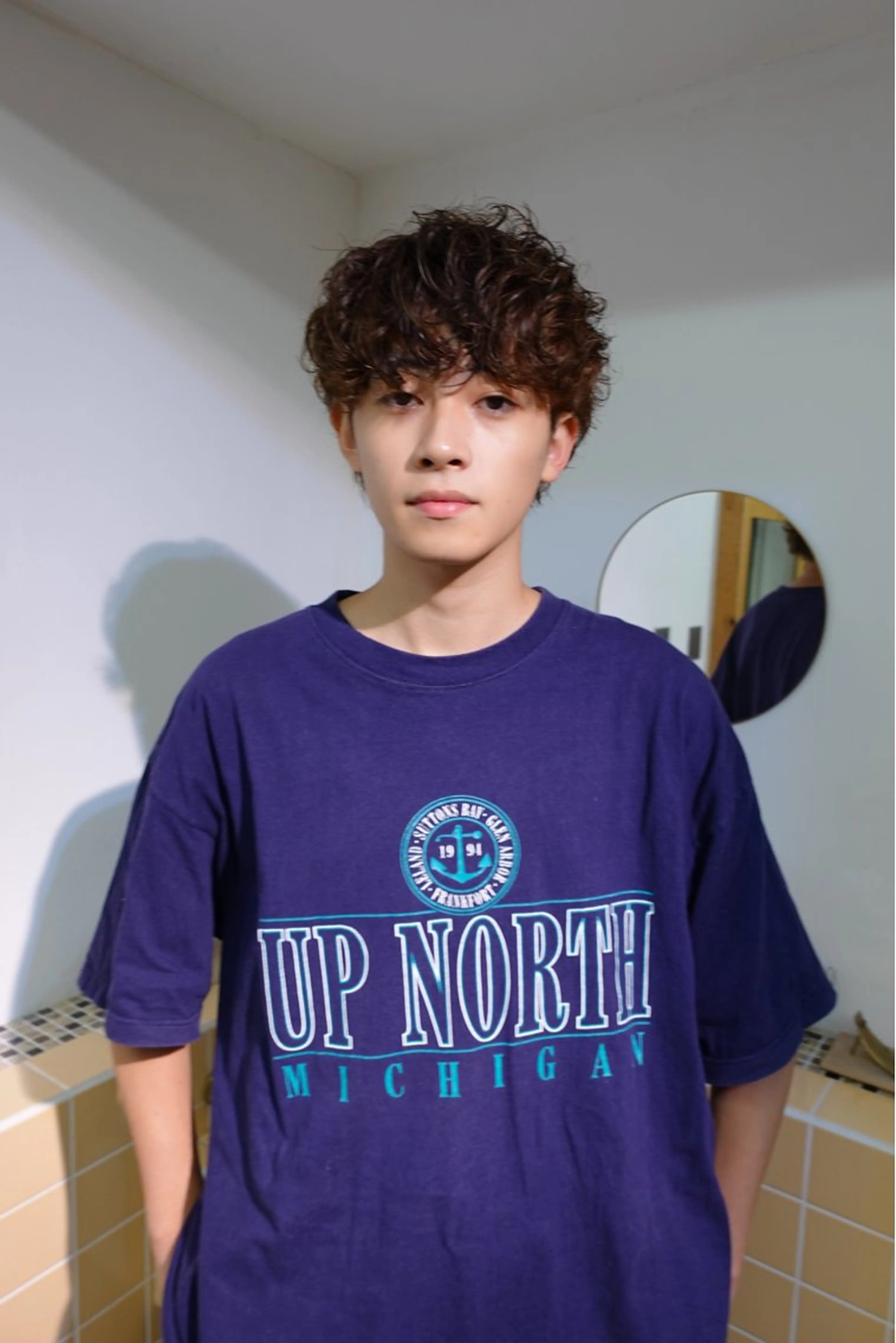 パーマ メンズ nishido ハイライト/メンズのヘアスタイル