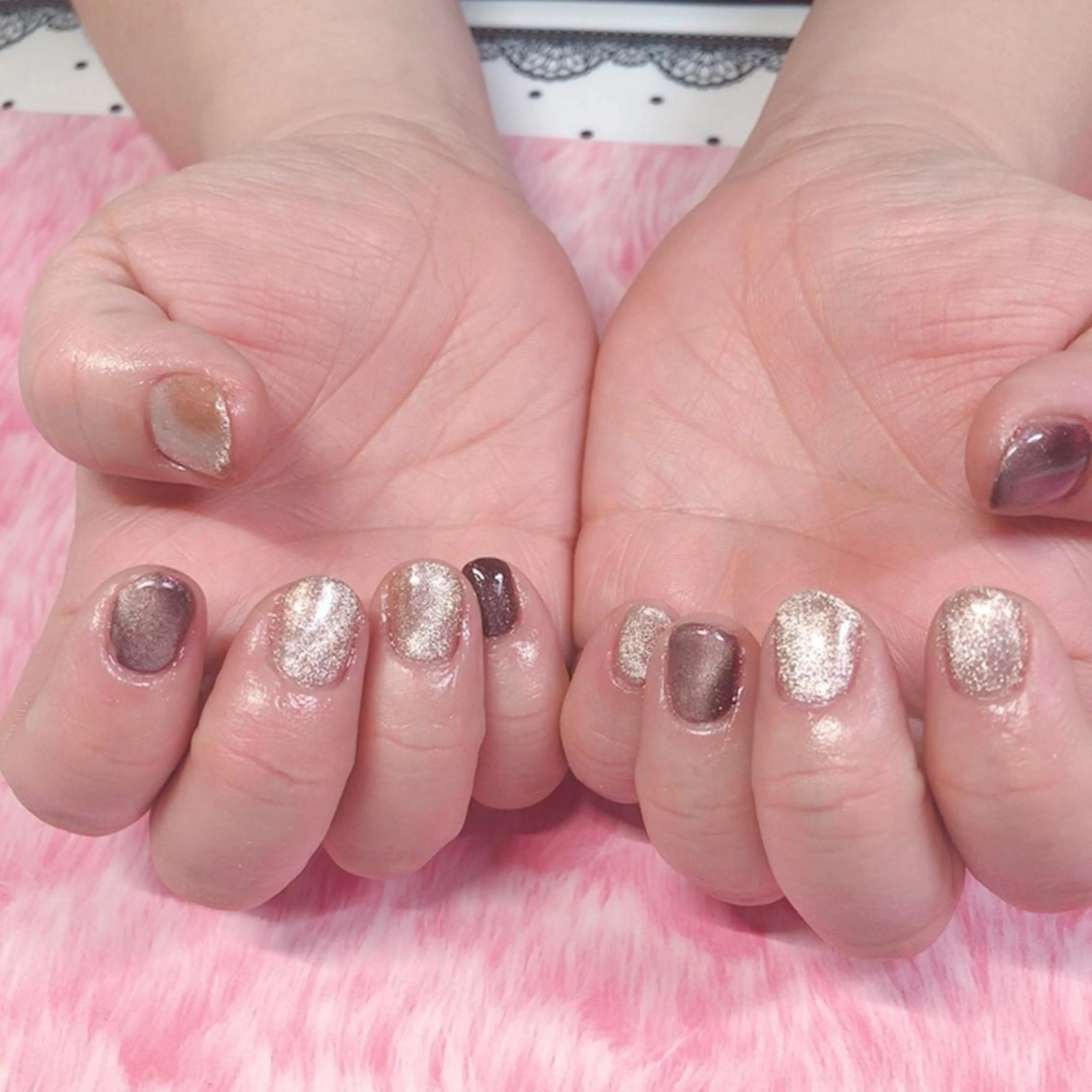 ネイル ジェルネイル マグネットネイル 奥園 良恵のネイルデザイン