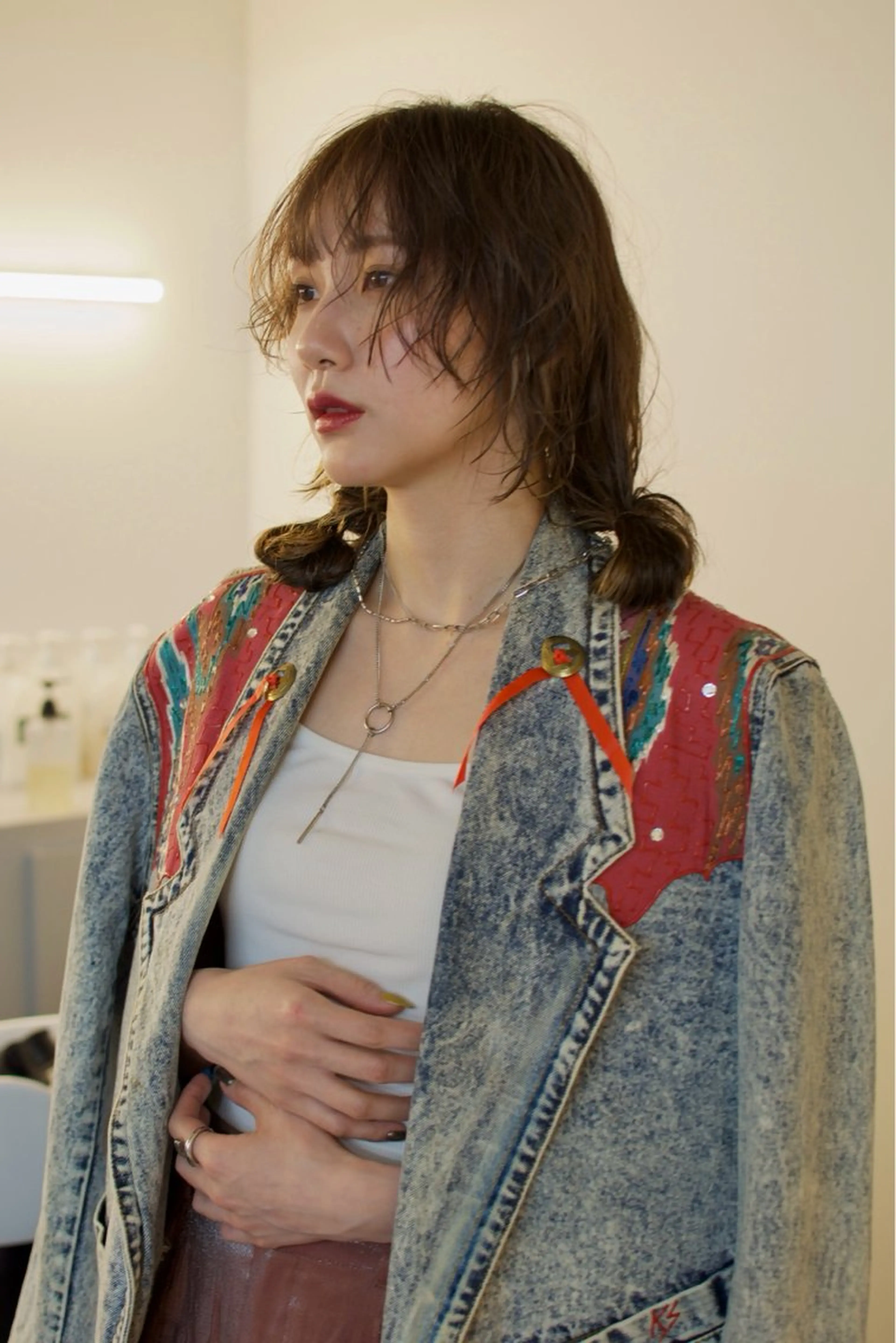 ロング パーマ くびれヘア 髪質改善 韓国風ヘア レイヤーカット カット パーマ トリートメント cana カナ/tensionのヘアスタイル