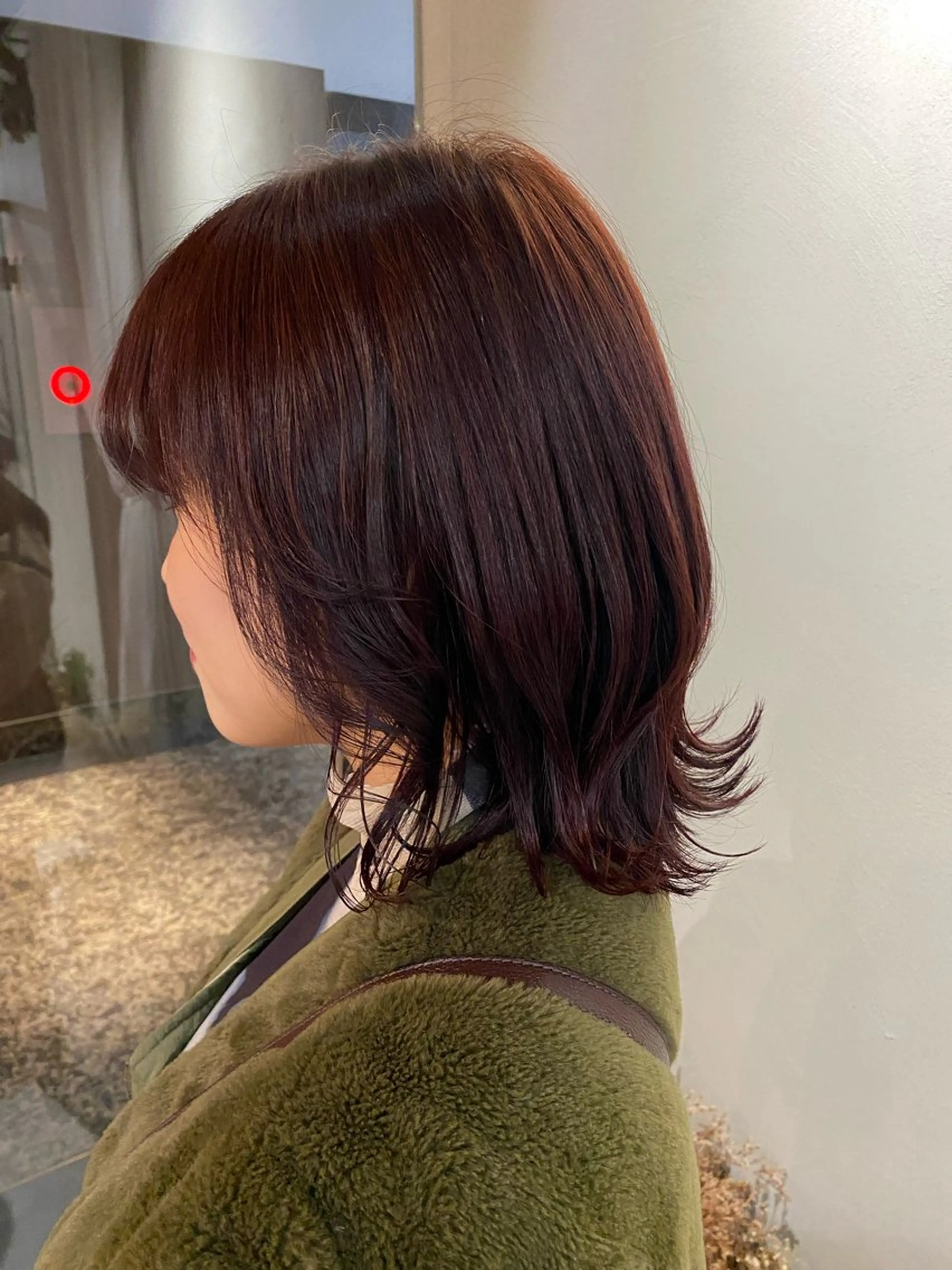 ミディアム カラー レッドカラー NIKO/名古屋/ 伏見/花屋併設のヘアスタイル