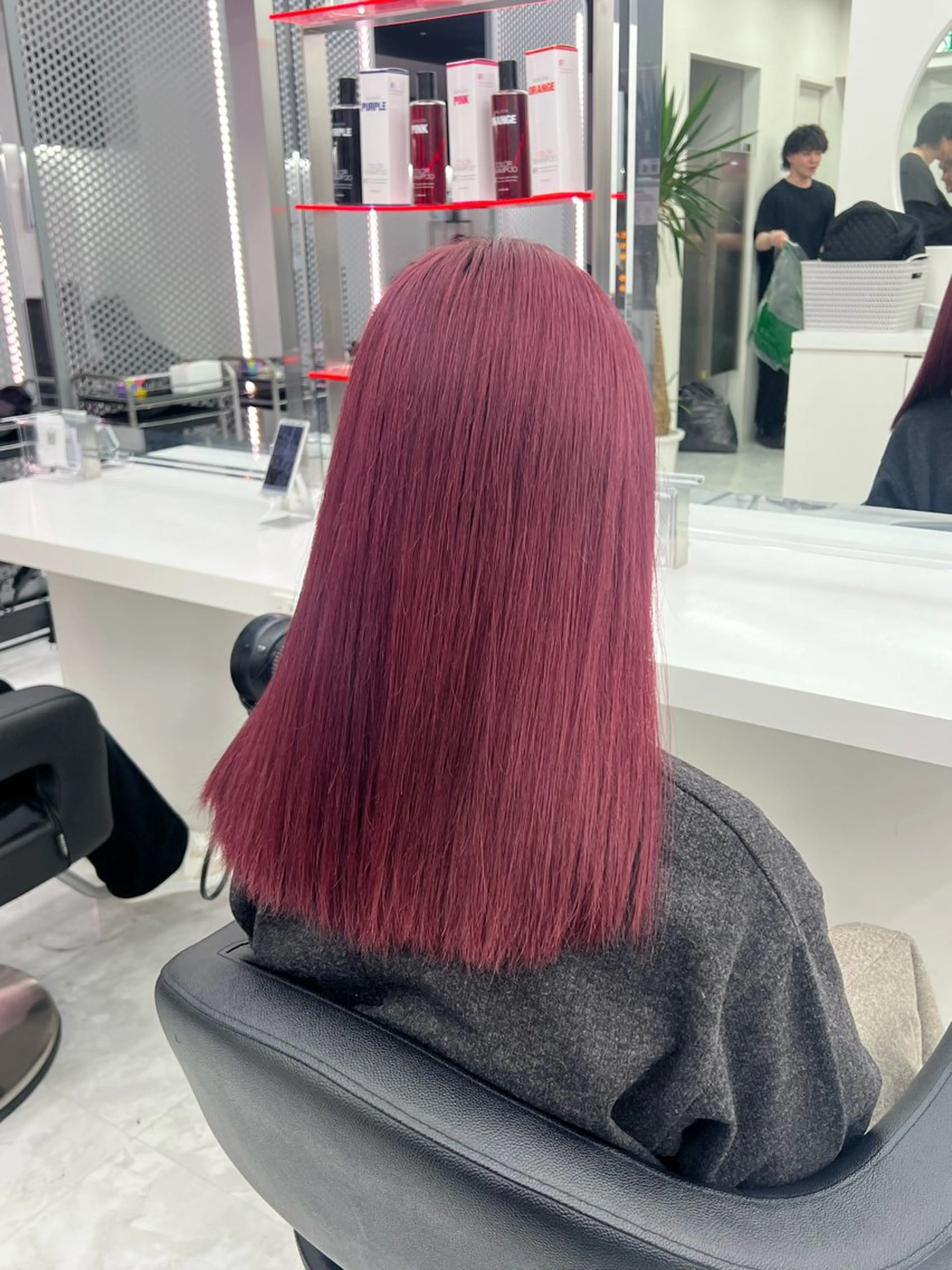 セミロング カラー ダブルカラー特化💖 韓国ヘア💖りくのヘアスタイル