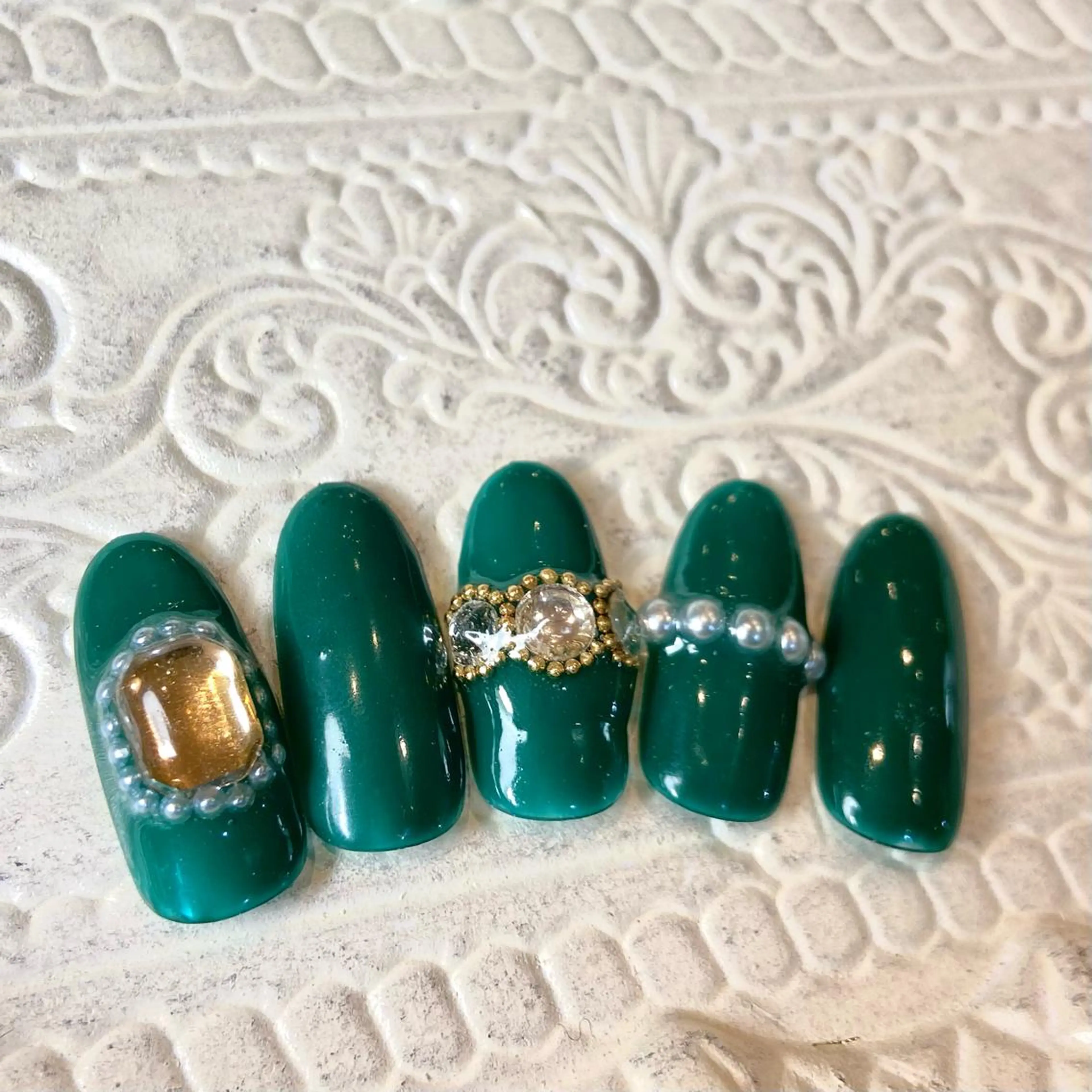 ネイル グリーン Ange epais nAnnAnのその他イメージ