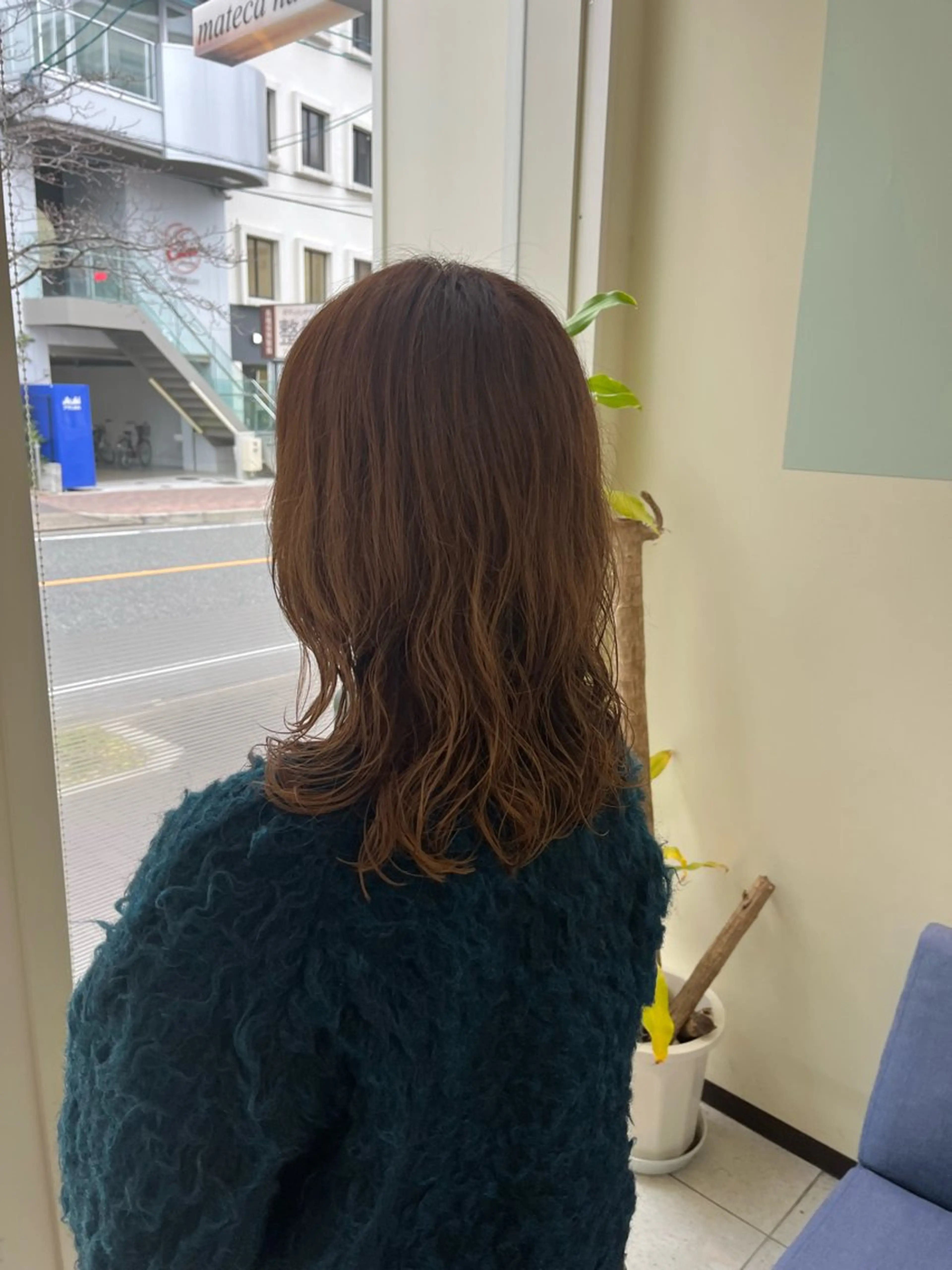 ミディアム パーマ ミディアムパーマ デジタルパーマ カット ヘアカラー トリートメント mateca・hair所属・林 真之介のヘアスタイル