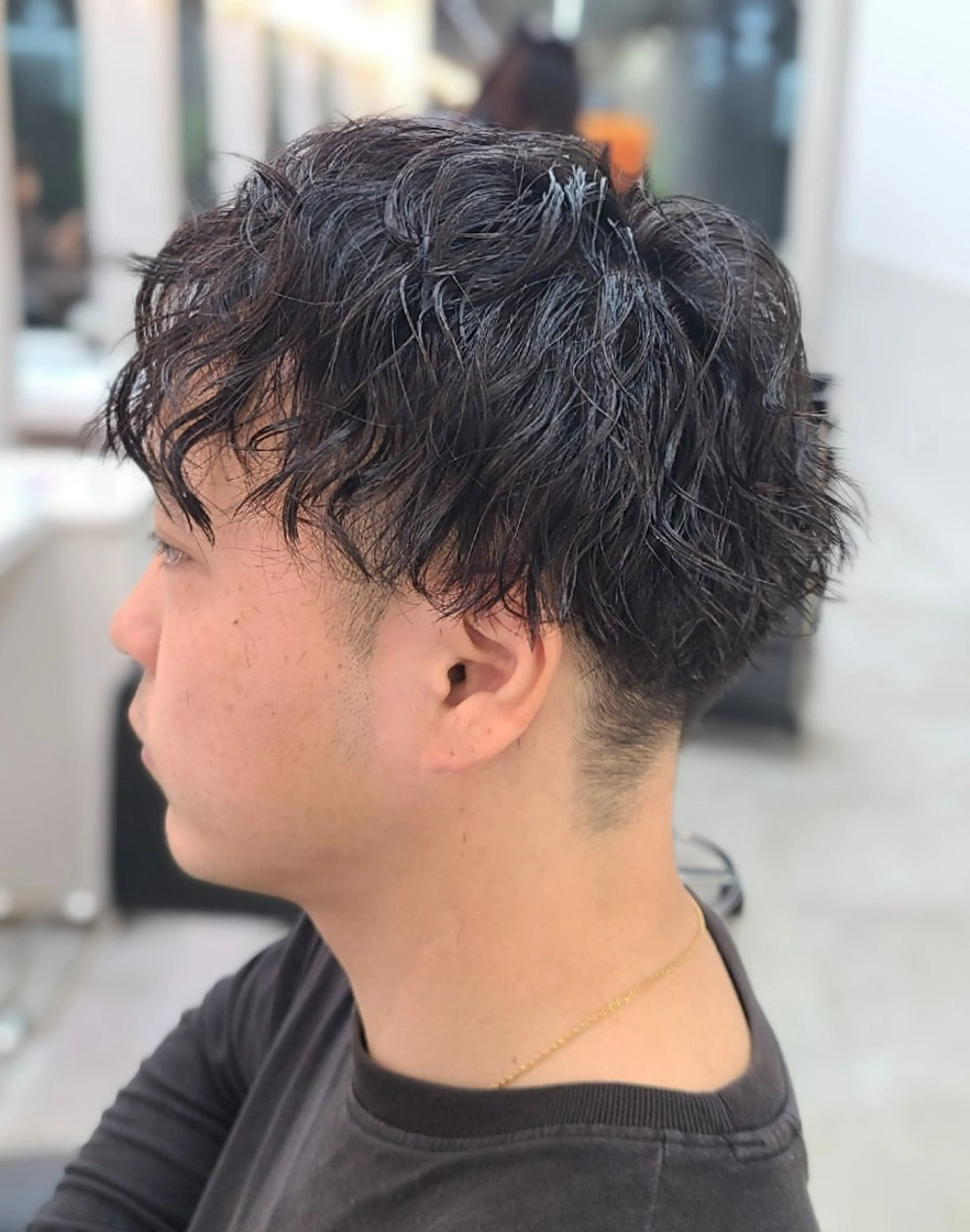 ショート パーマ メンズ メンズパーマ カット パーマ 桐島 令奈のヘアスタイル