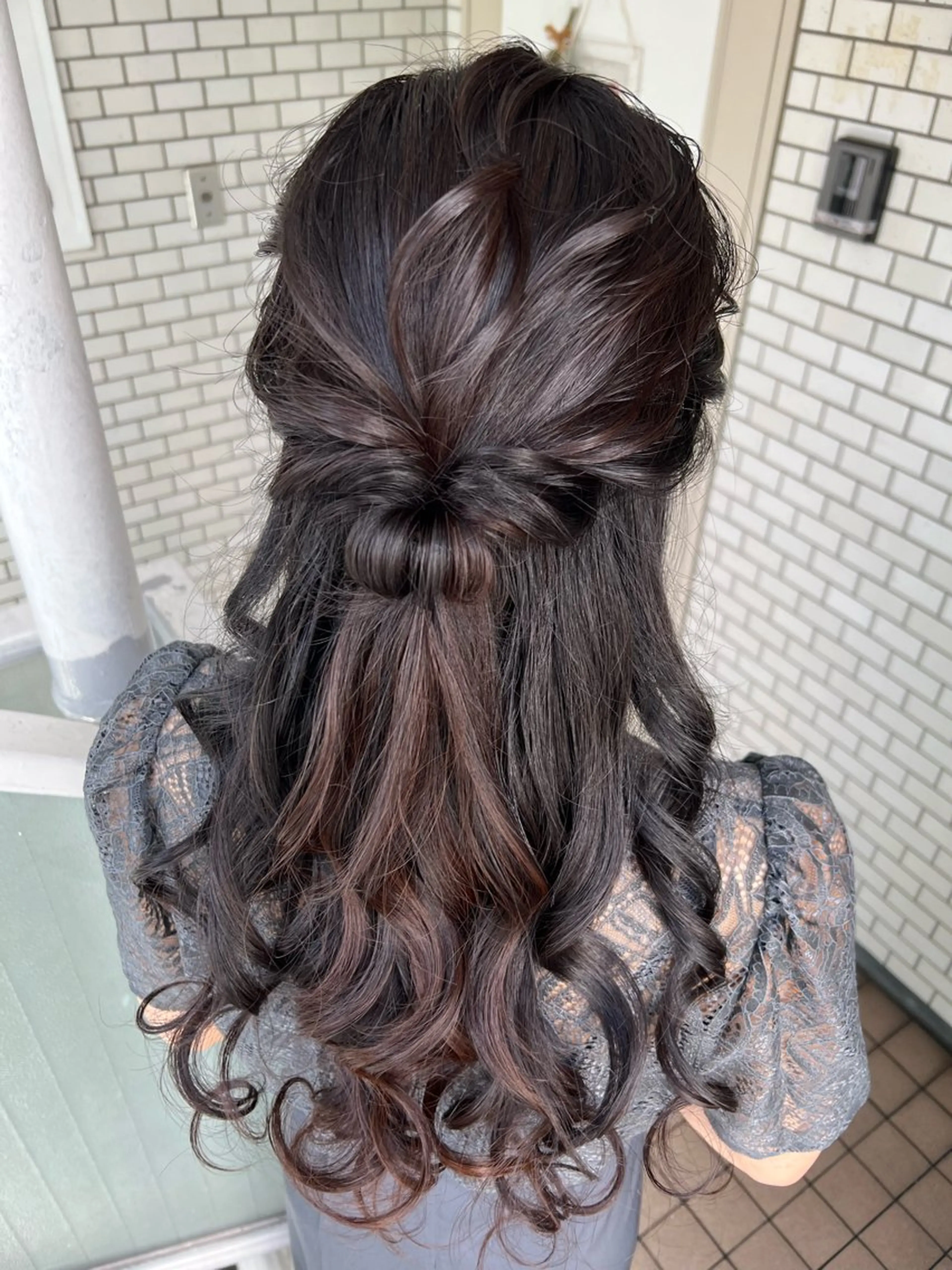 ヘアアレンジ ハーフアップ ヘアセット 大人可愛いヘアメイク 💋🧚‍♀️しずかのヘアスタイル