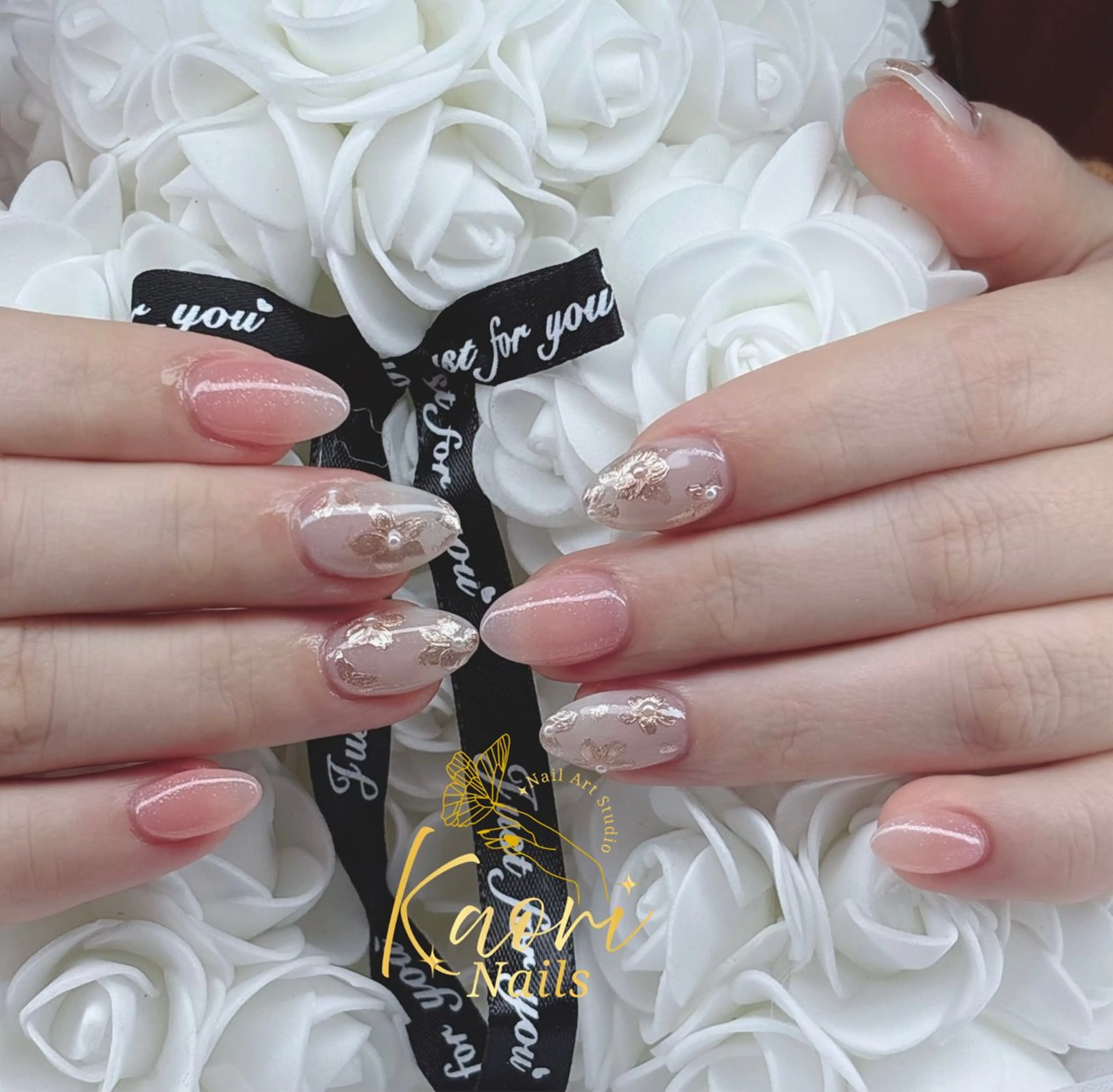 ネイル ジェルネイル 韓国ネイル ニュアンスネイル ワンホンネイル Haru Kaori 渋谷のネイルデザイン