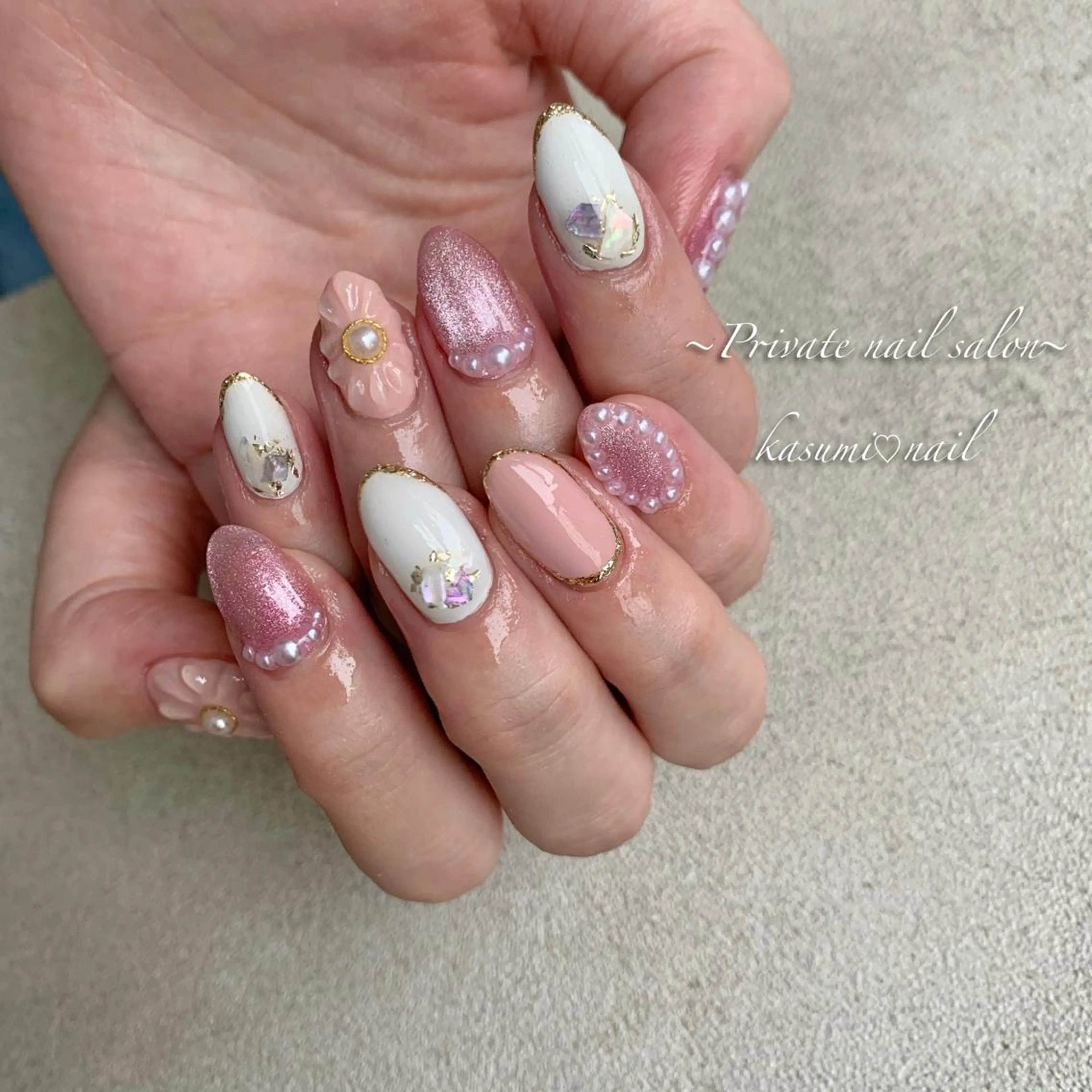 ネイル ラメ(グリッター) マグネットネイル ミラーネイル ニュアンスネイル 冬ネイル KASUMI♡ Nailのネイルデザイン