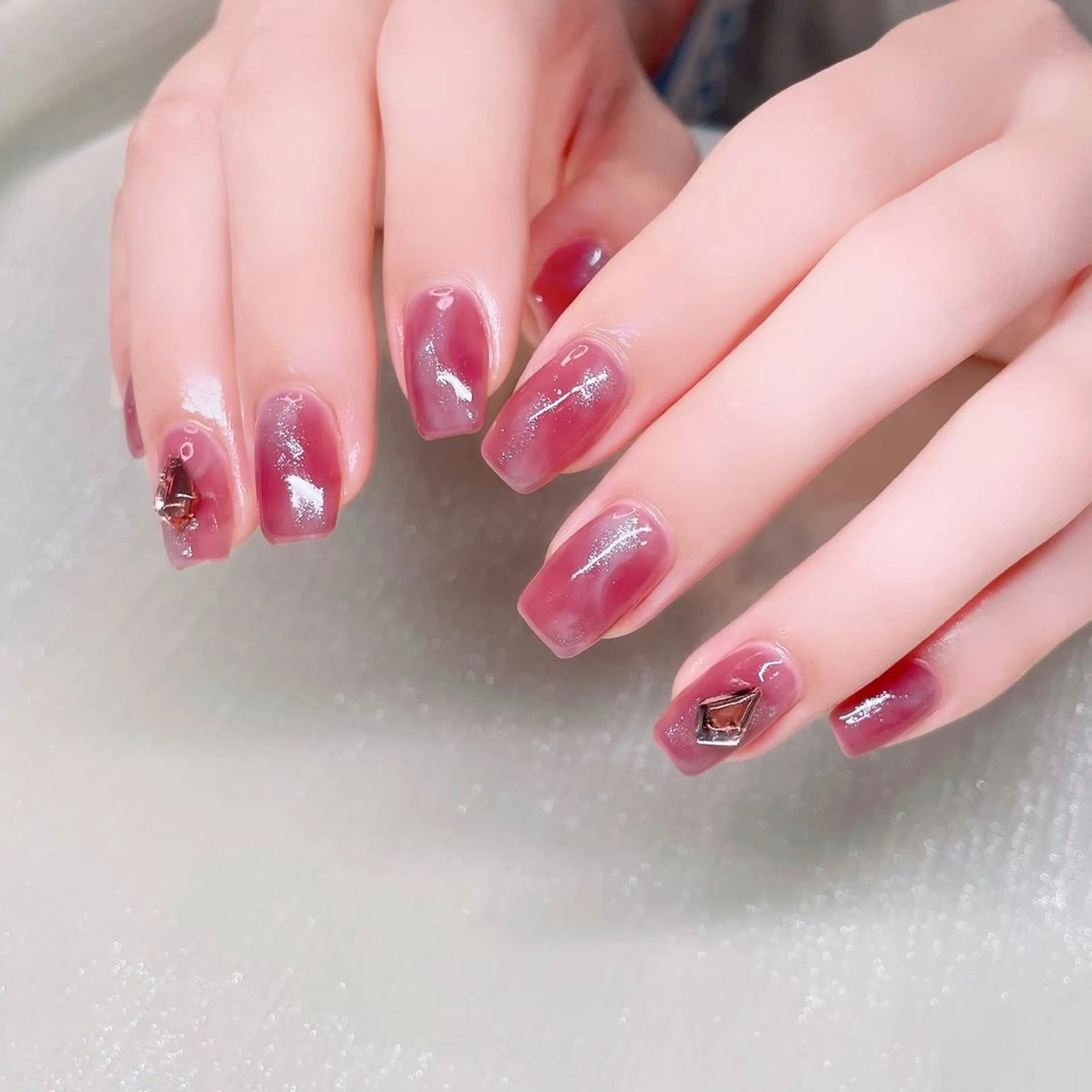 ネイル ストーンネイル ハンドネイル Nailist SUZU所属・Nailist suzuのネイルデザイン