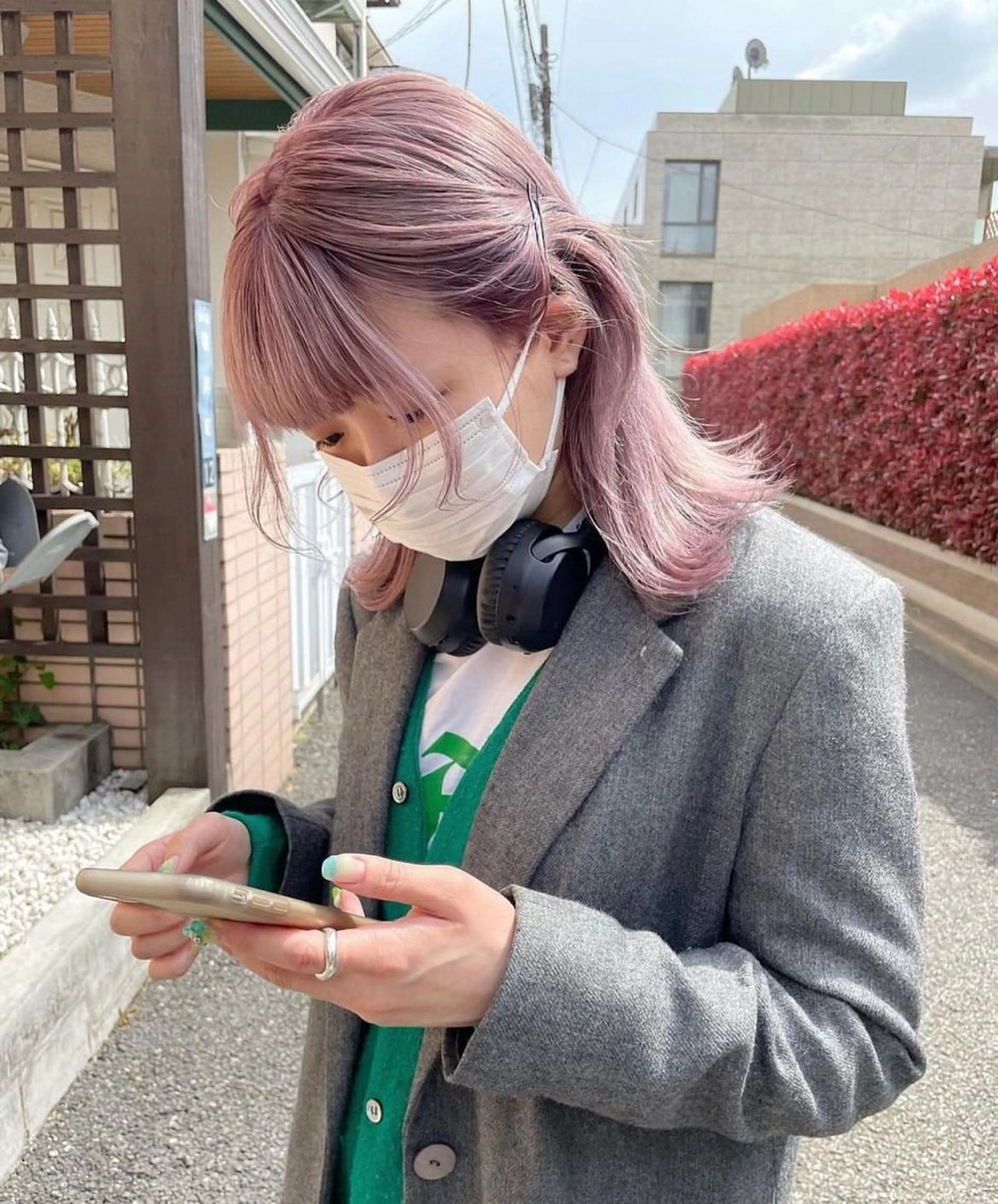 ミディアム カラー ブリーチ ピンクカラー ヘアカラー 🍒暖色カラー🍒 渋谷/YUUのヘアスタイル