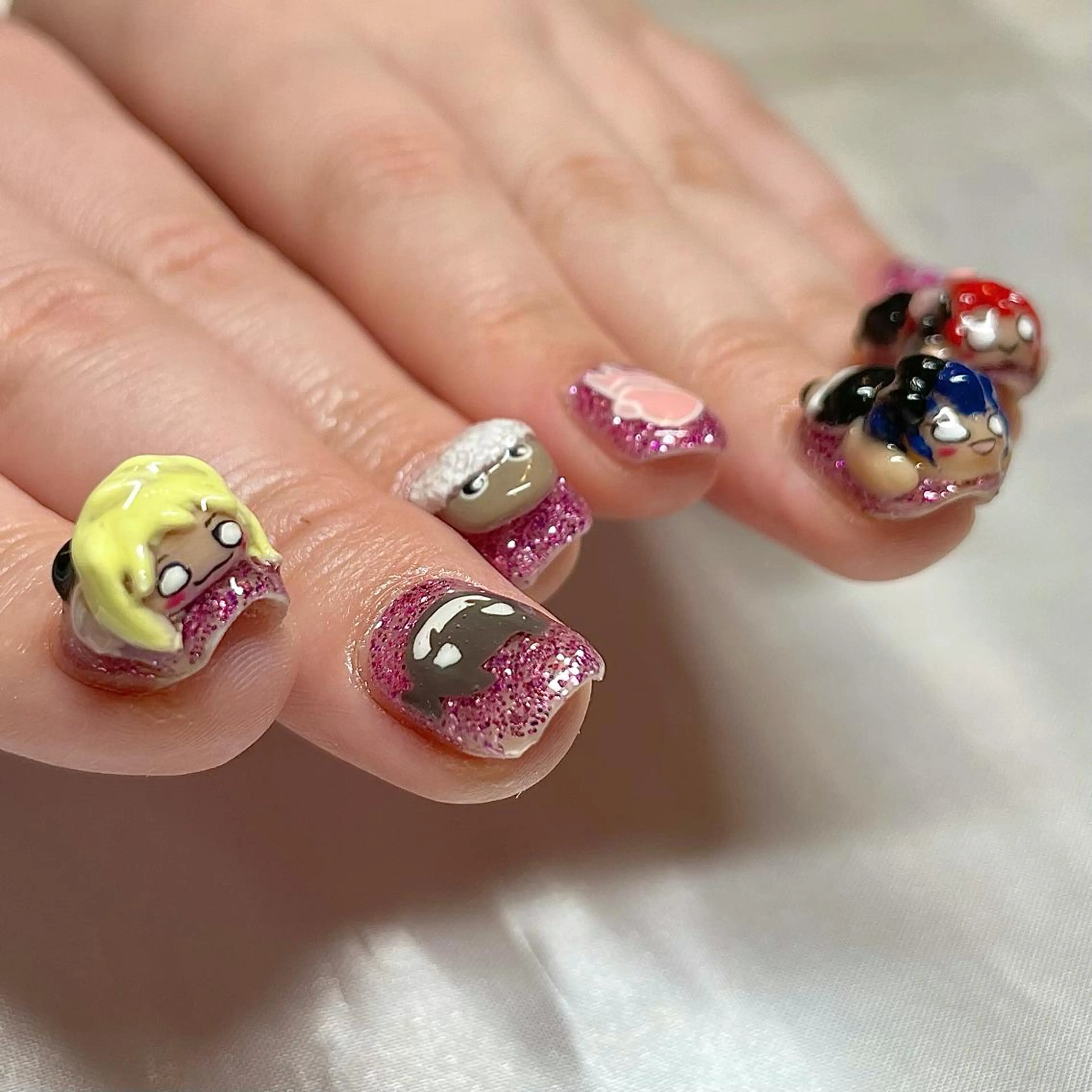 ショート カラー パーマ ヘアアレンジ メンズ キッズ ネイル マツエク・マツパ アートネイル nail&eye Aoのマツエク・マツパデザイン