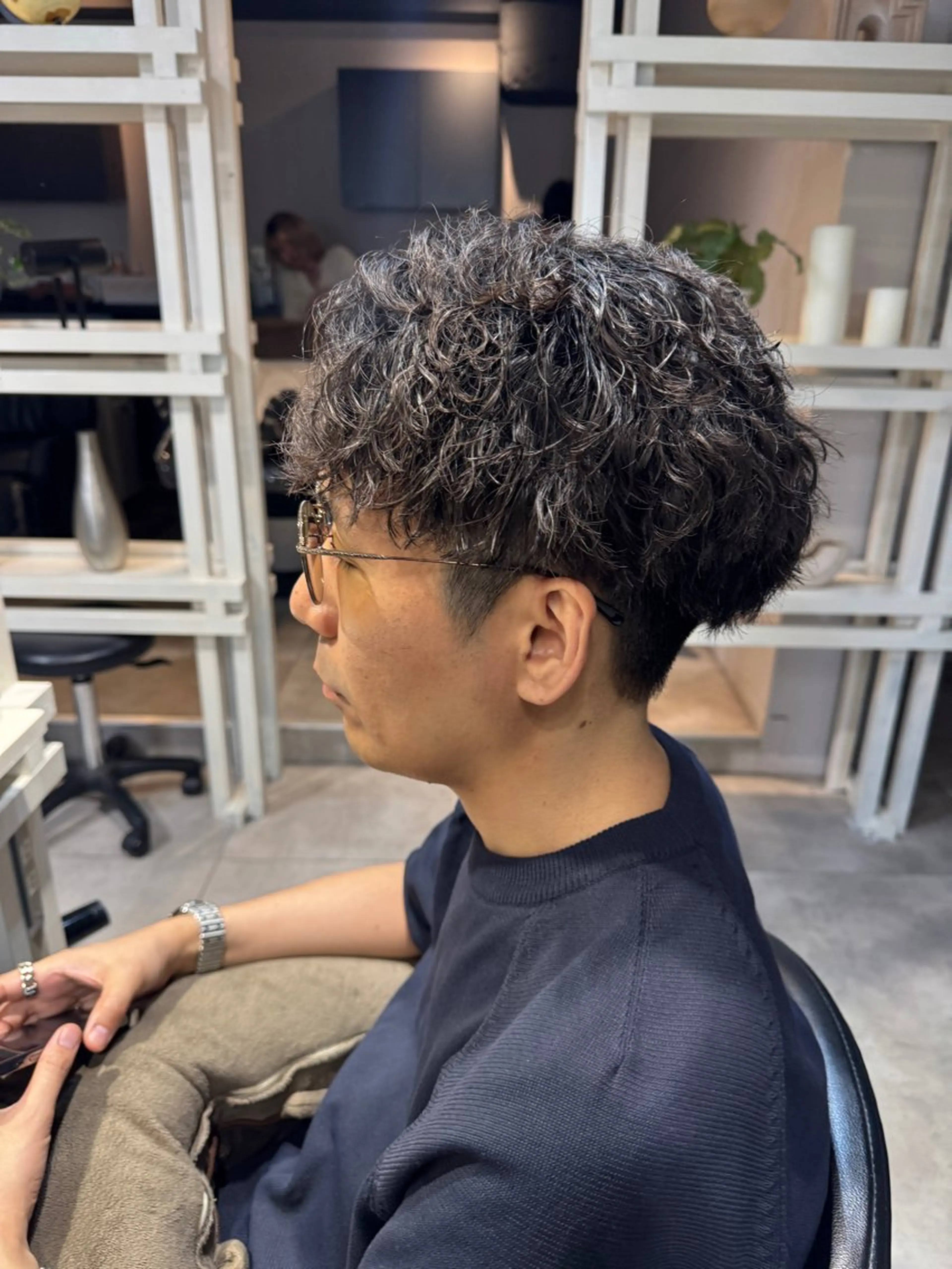 ミディアム パーマ メンズ カット パーマ トリートメント Dxxxx III所属・女性目線の大人 メンズ*Ayakaのヘアスタイル