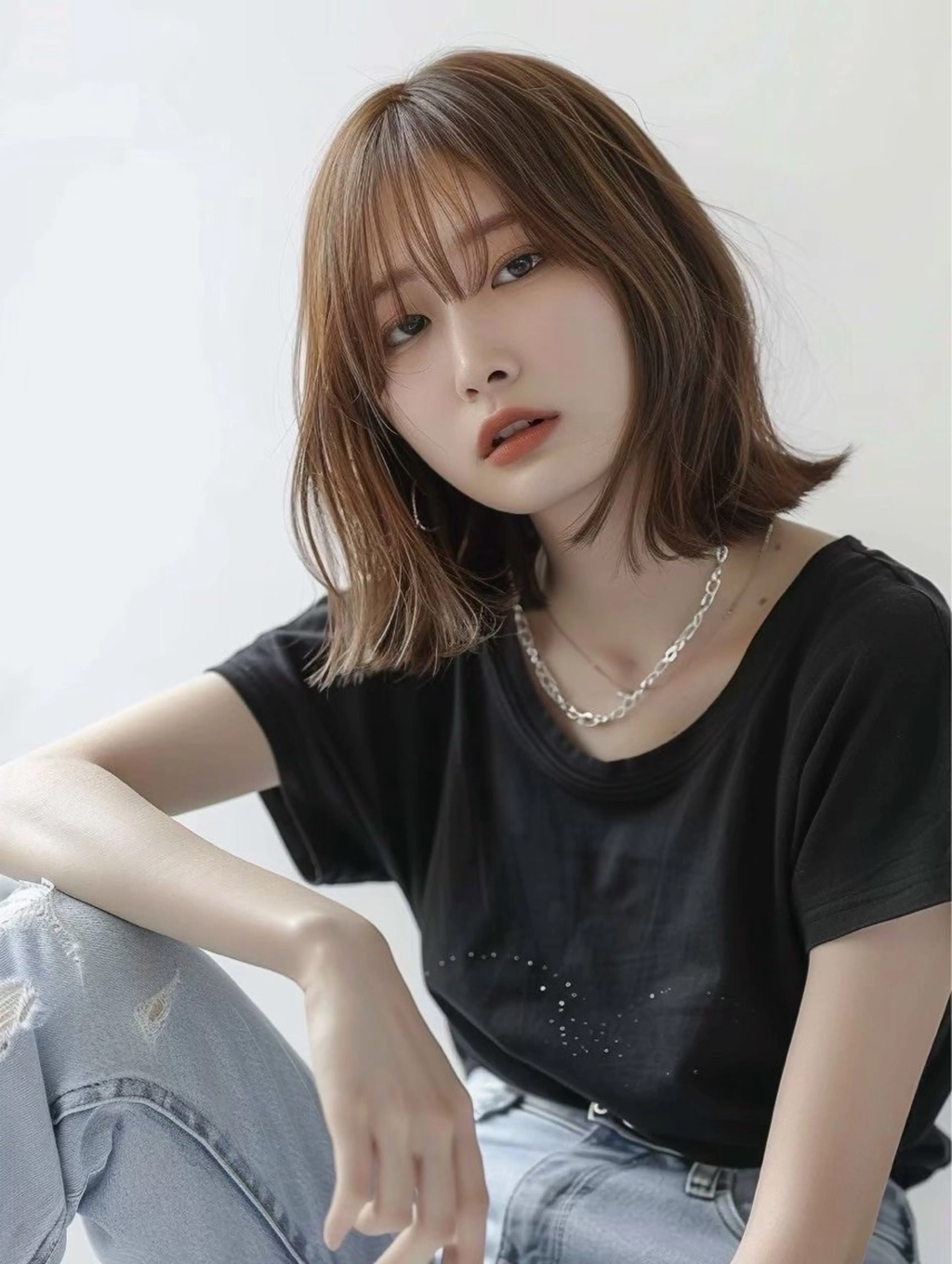 前髪カットの写真