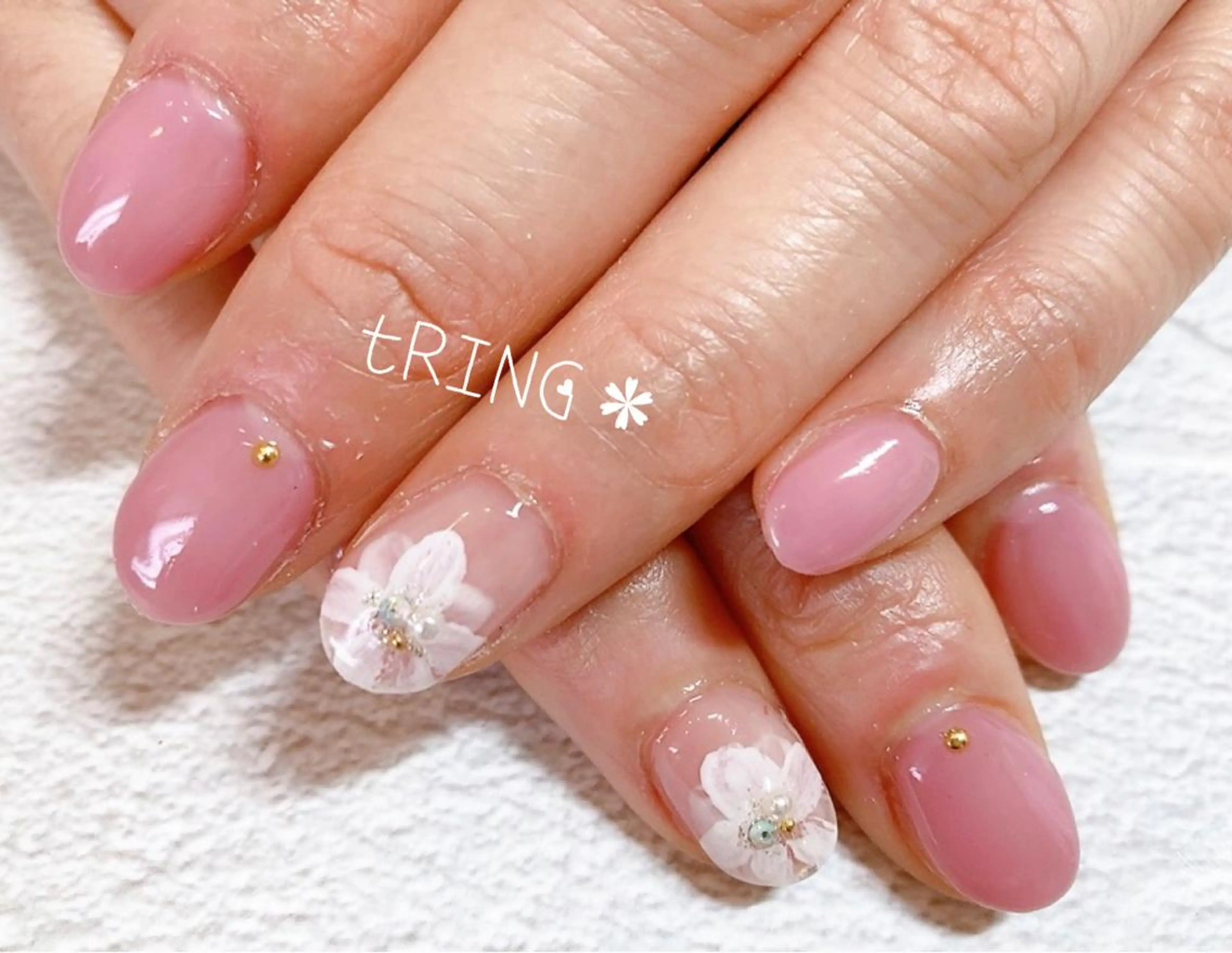 ネイル ハンドネイル tRING＊ しいの木台のネイルデザイン