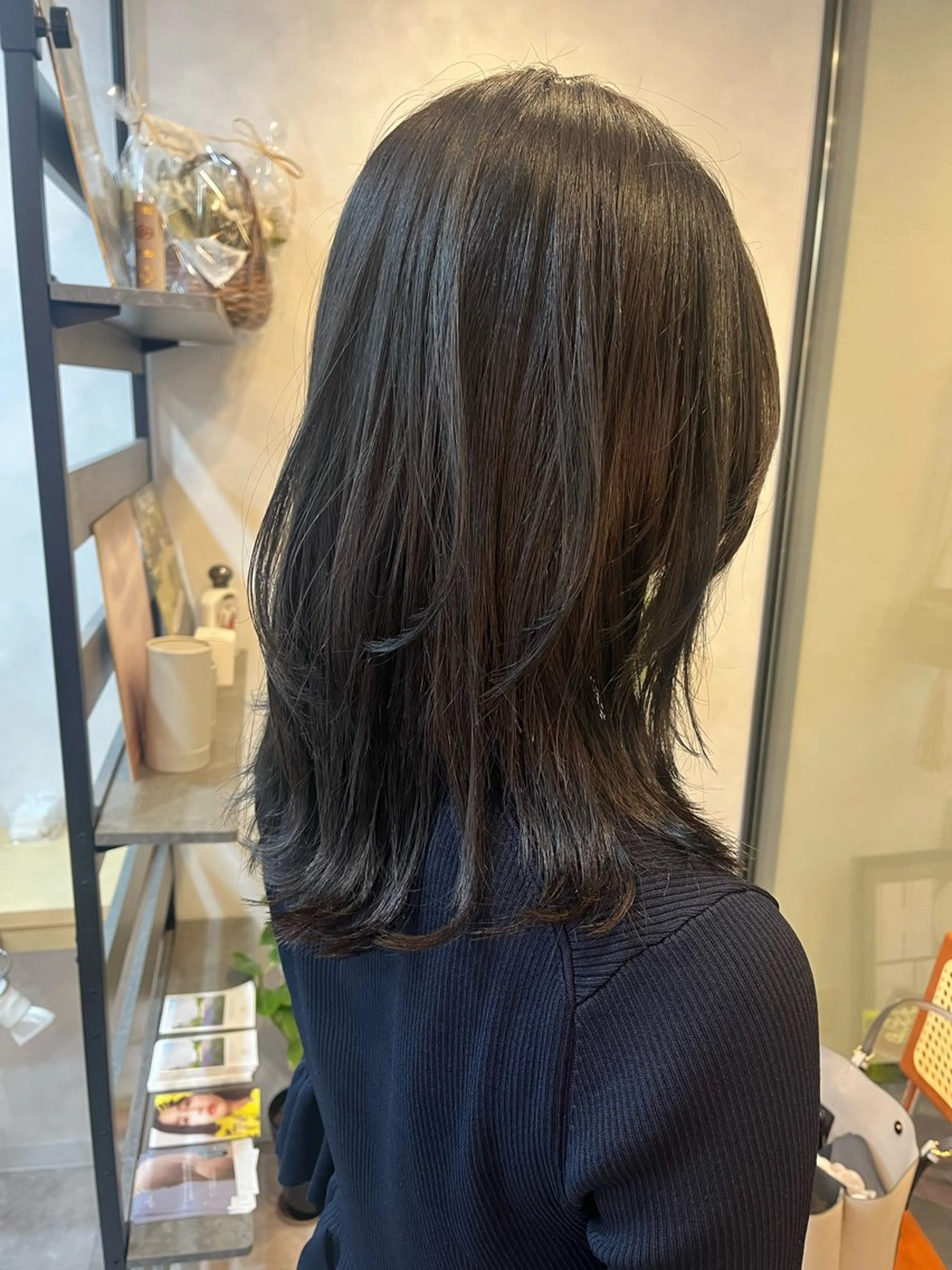 ミディアム レイヤーカット カット ヘアカラー レイヤー/暖色/ 髪質改善/永礼芳果のヘアスタイル