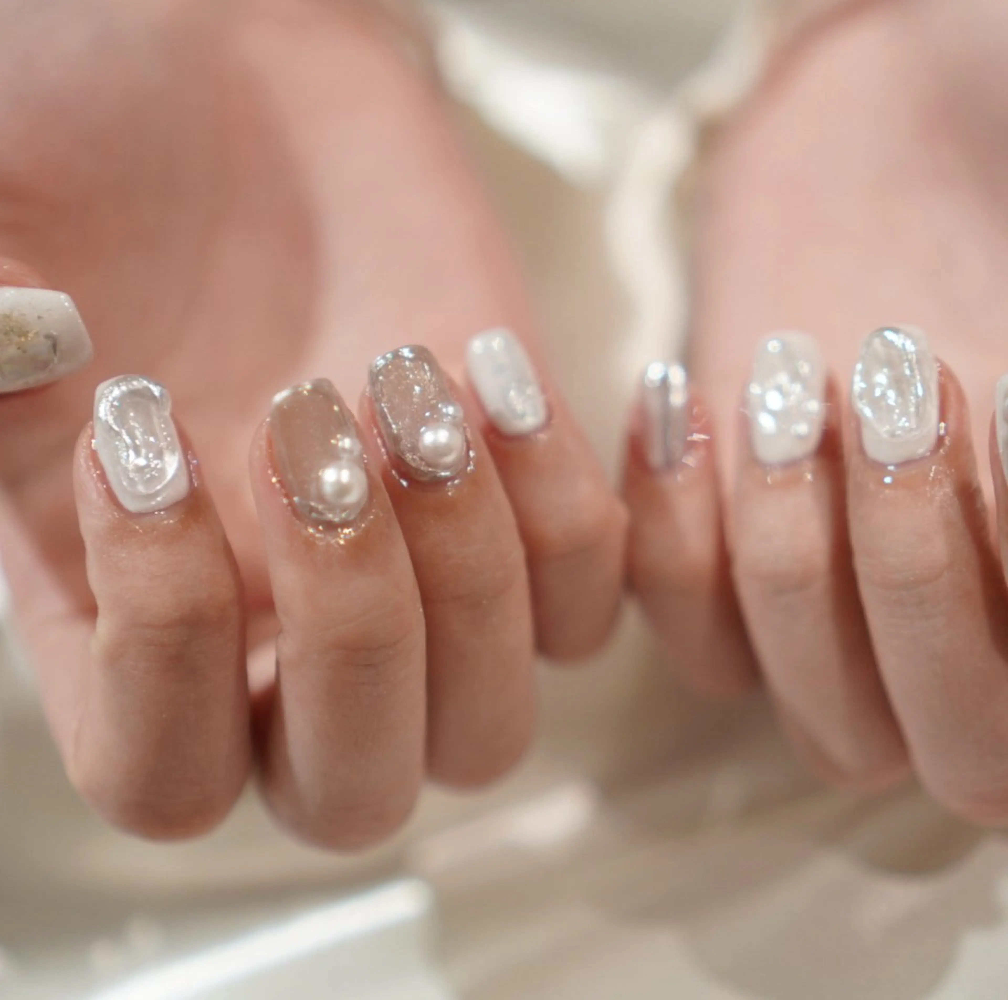 ネイル ブライダルネイル ハンドネイル mochi.所属・mochi. nail🌿のネイルデザイン