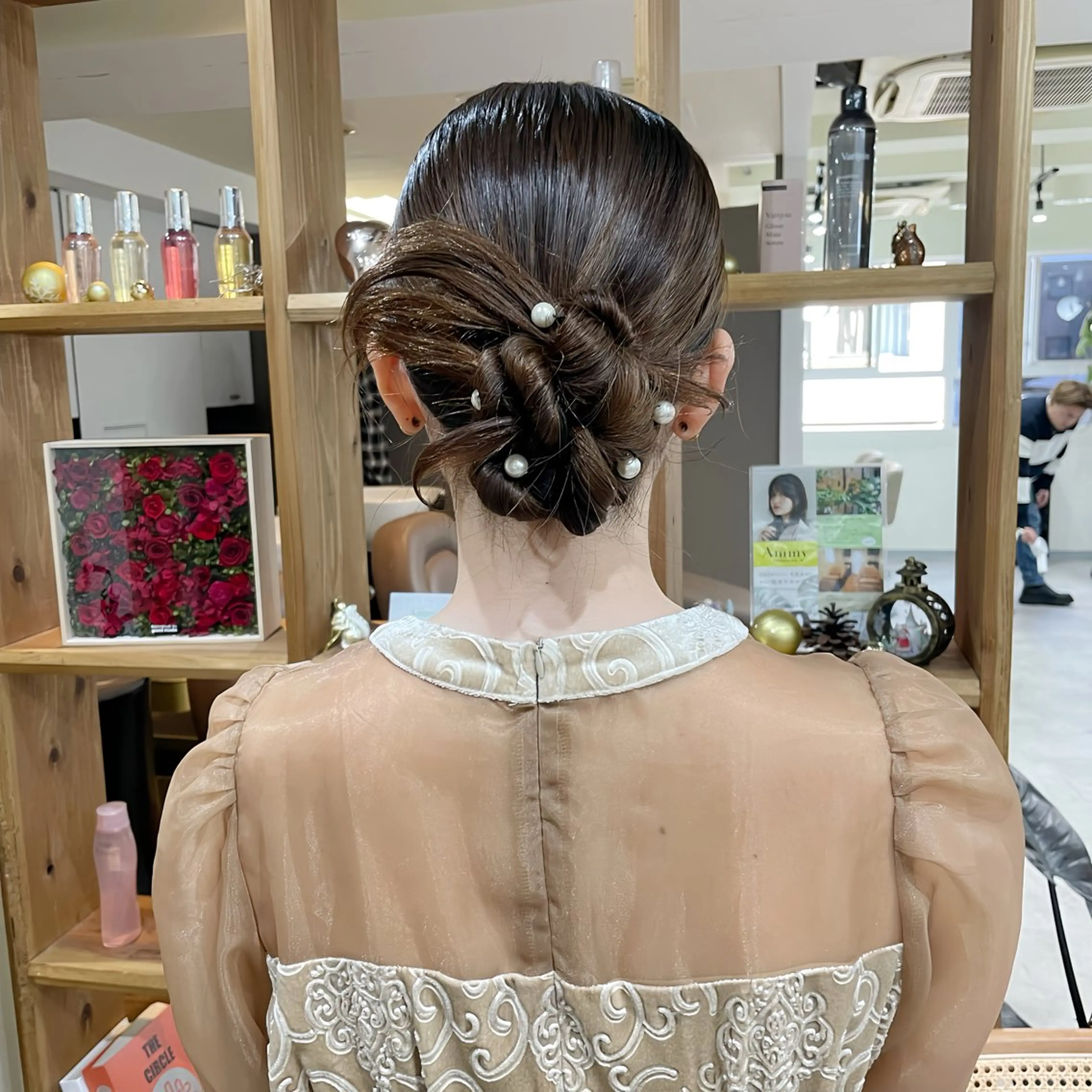 セミロング ヘアアレンジ ヘアセット 韓国風パーマ/ヘア セット/店長みづきのヘアスタイル