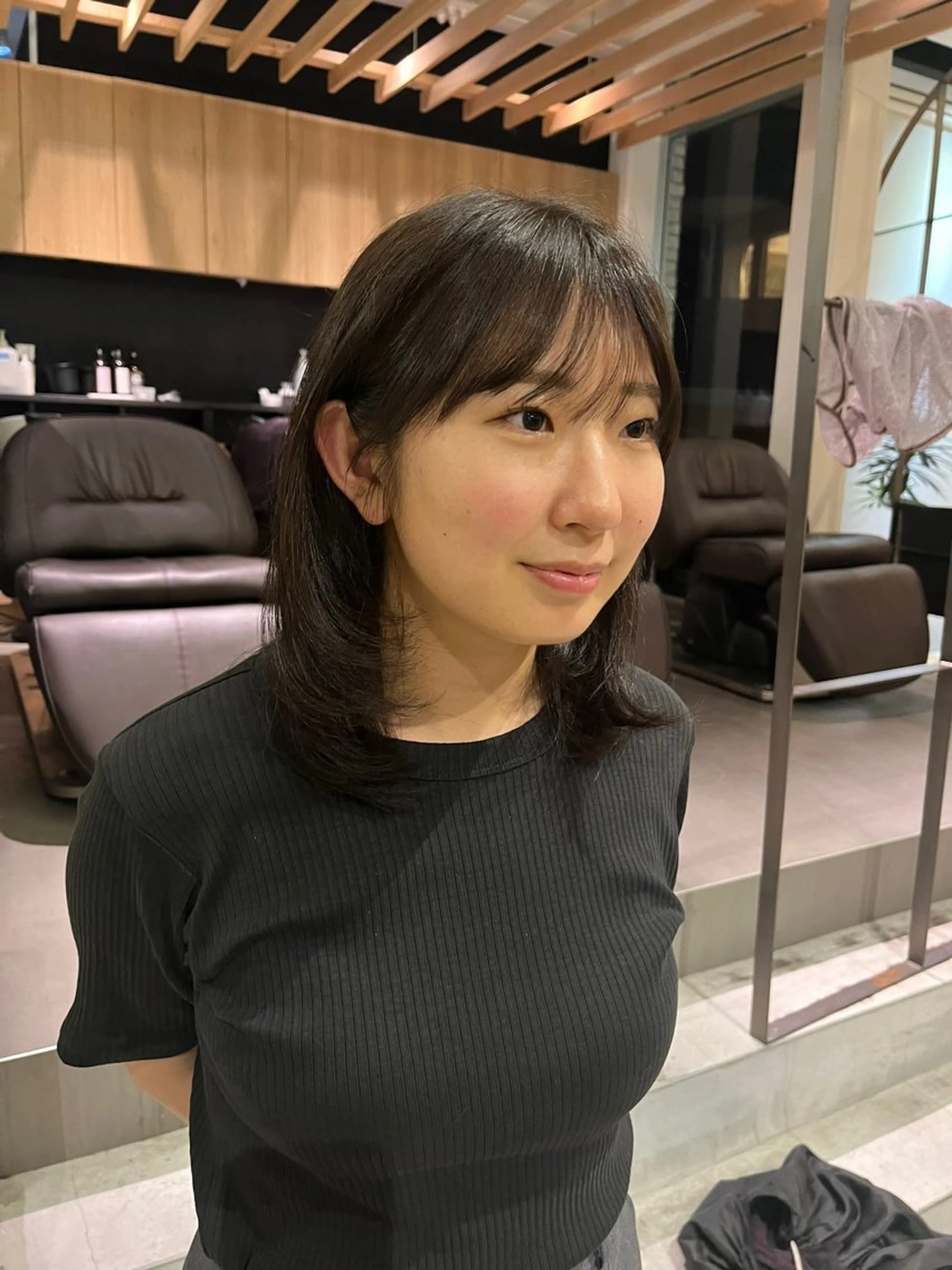 セミロング カラー 森山 葵 ショート×メンズのヘアスタイル