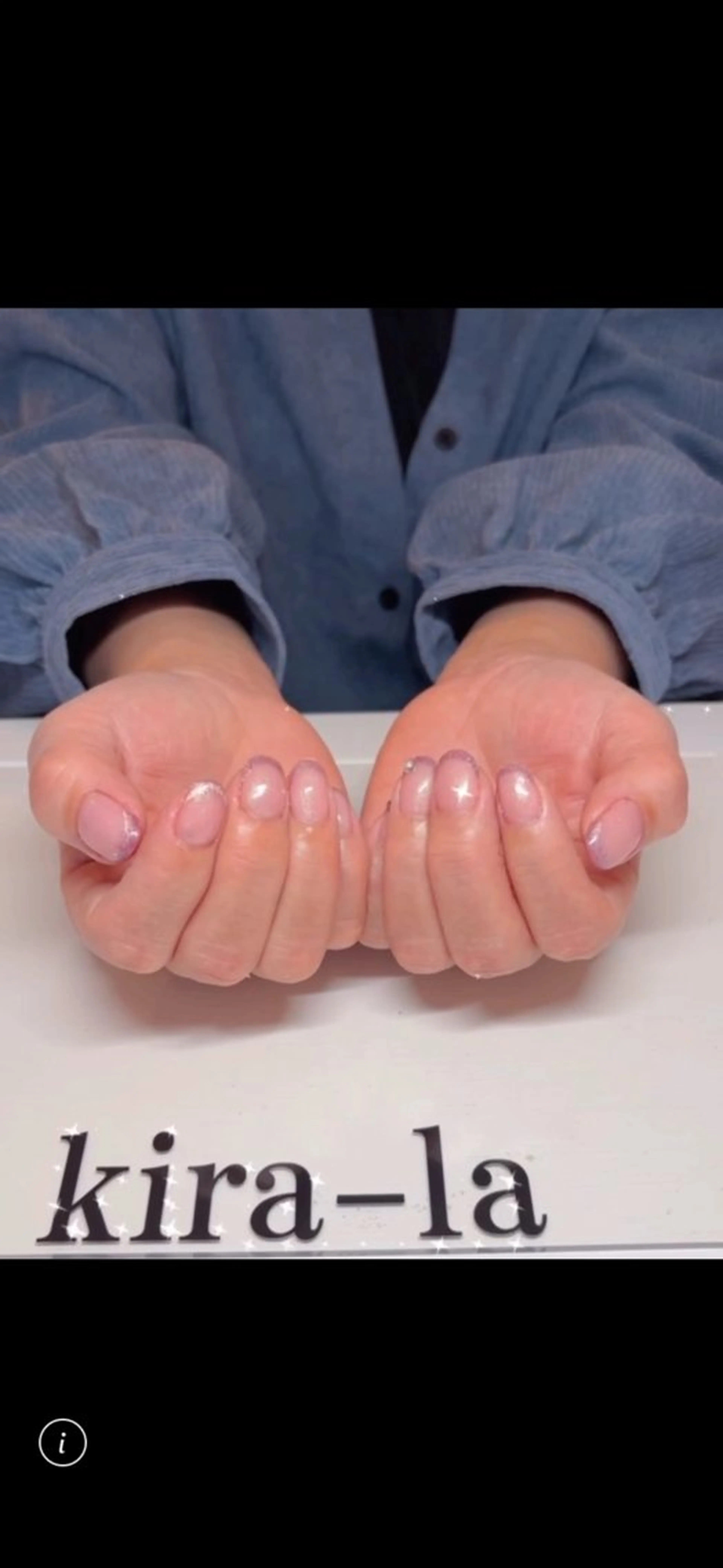 ネイル フレンチネイル マグネットネイル マグネットフレンチ ピンク パープル kira-la キララ･:*..のネイルデザイン