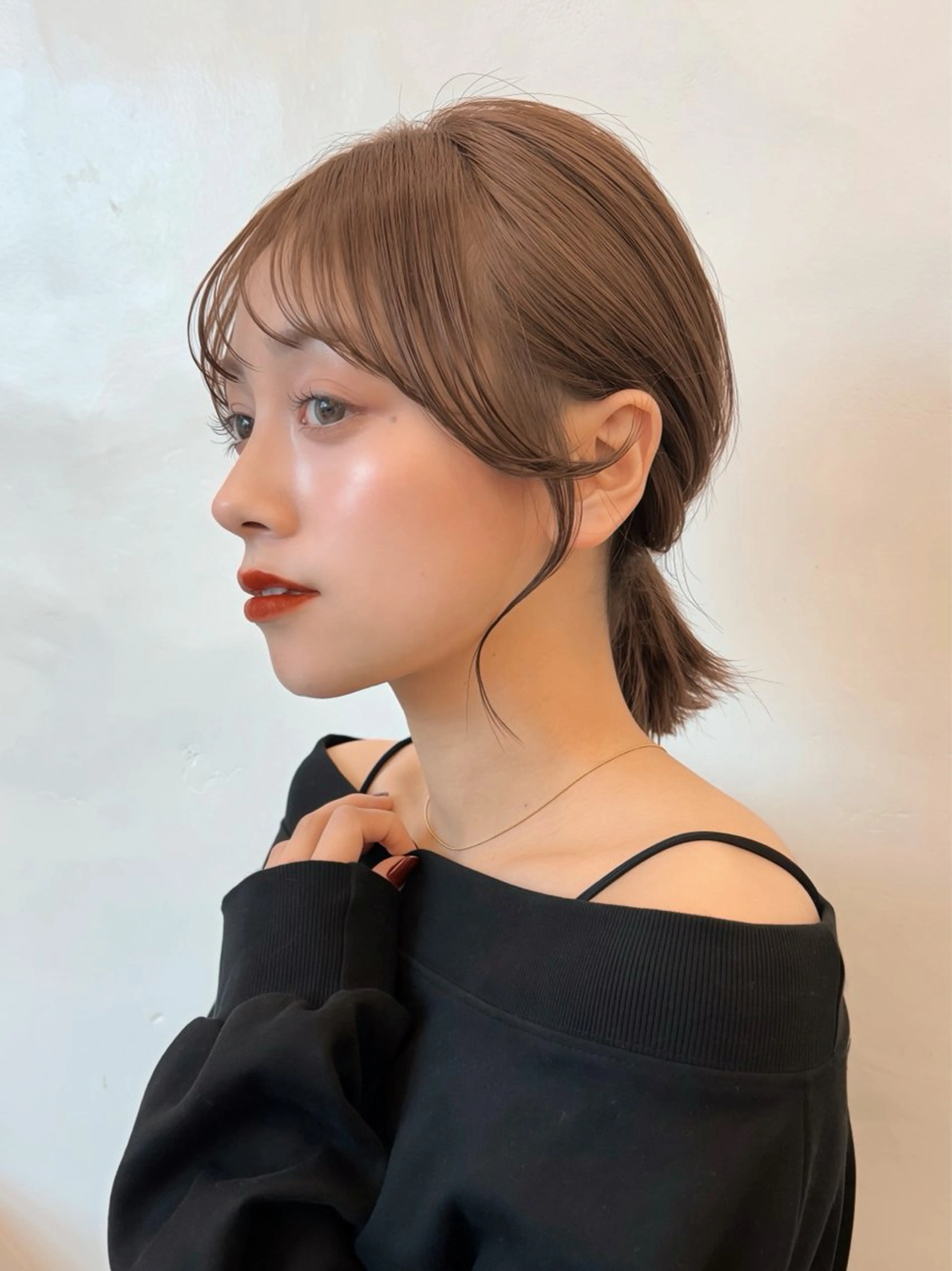 ミディアム カラー ヘアアレンジ ベージュカラー 透明感カラー ボブ 🌱ボブ/レイヤー/ ベージュ/あやみ✨のヘアスタイル