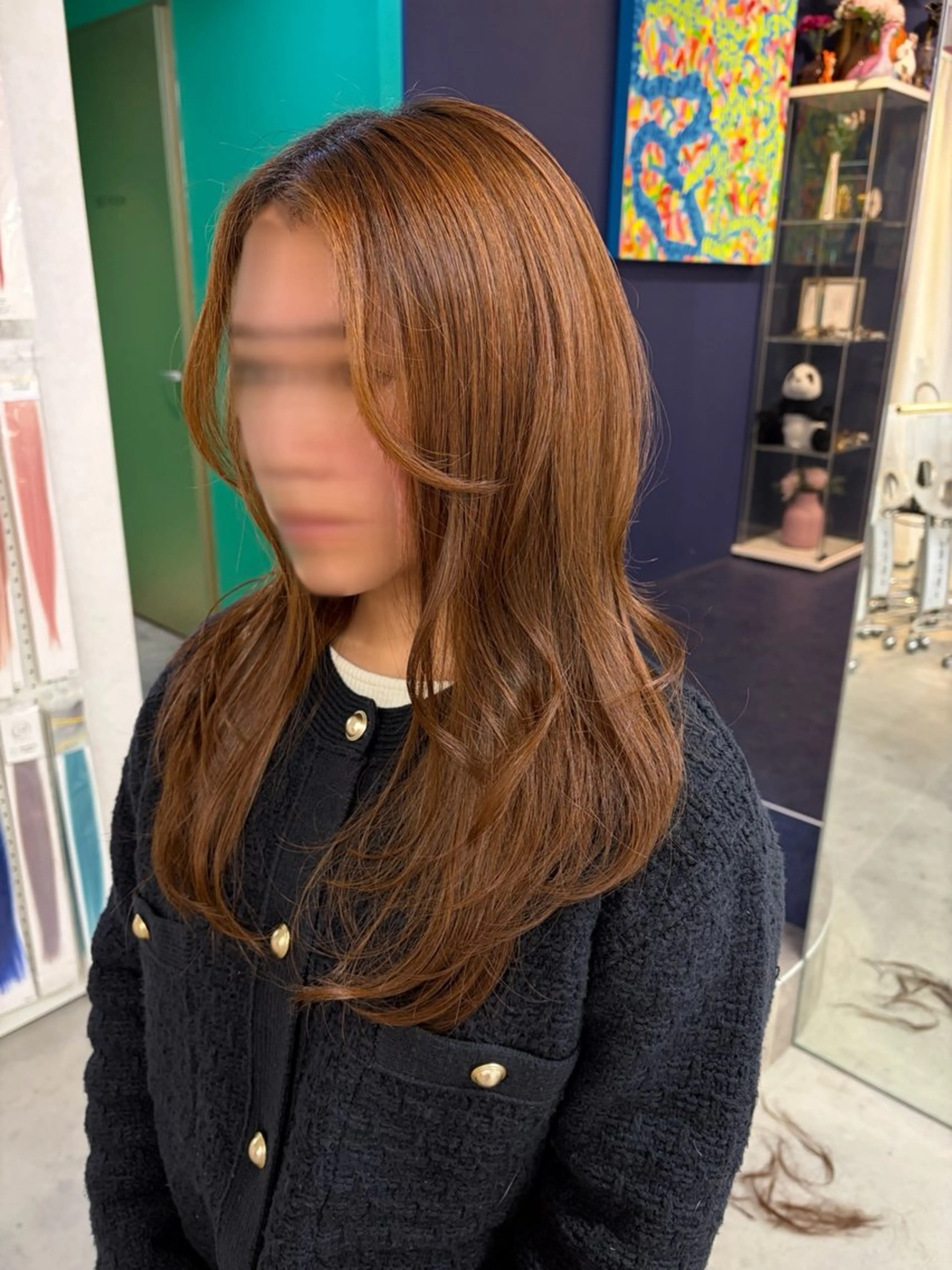 セミロング カット 安井まゆ _Box mico.のヘアスタイル