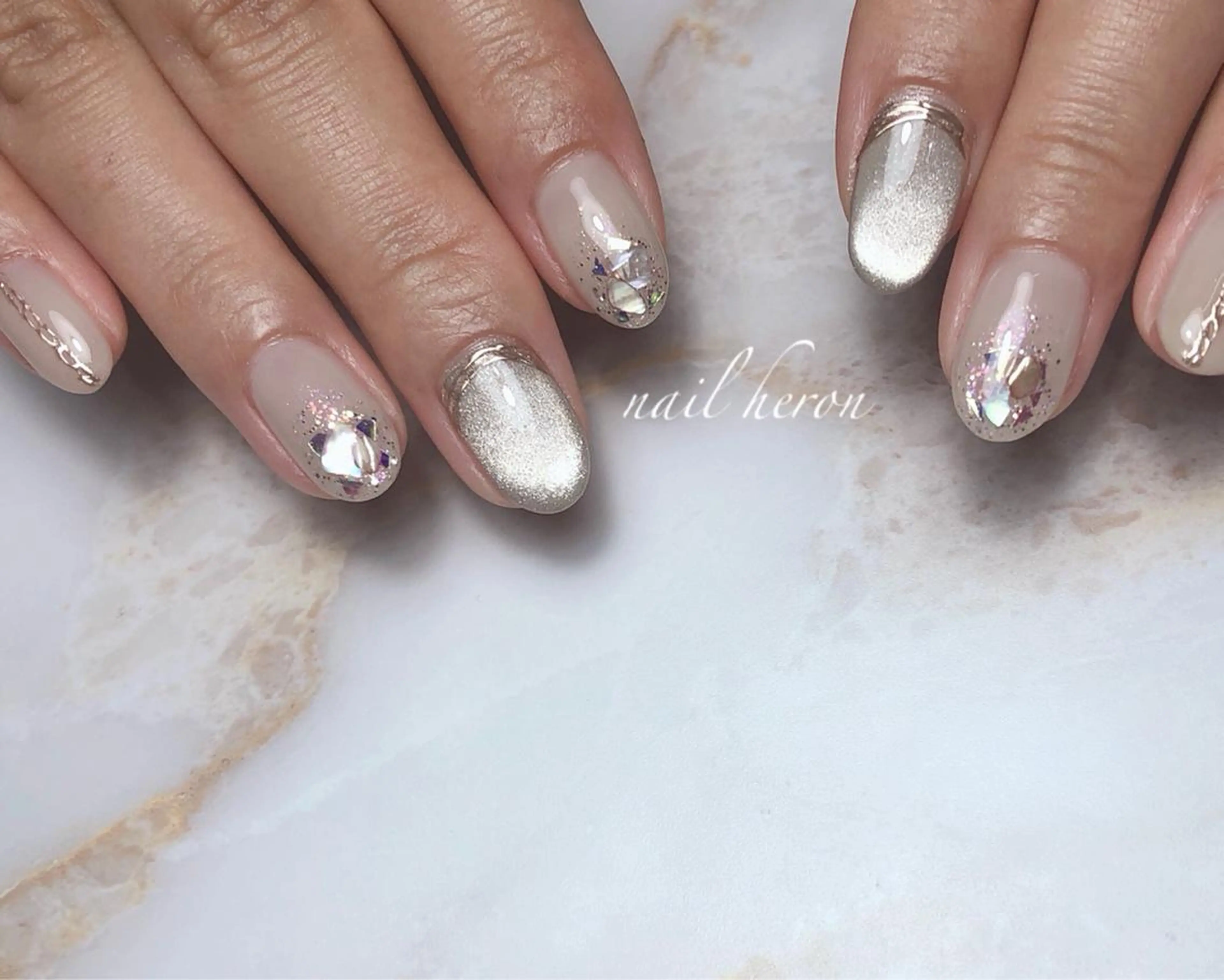 ネイル ホワイト ハンドネイル nail heron所属・saki_ nail heronのその他イメージ