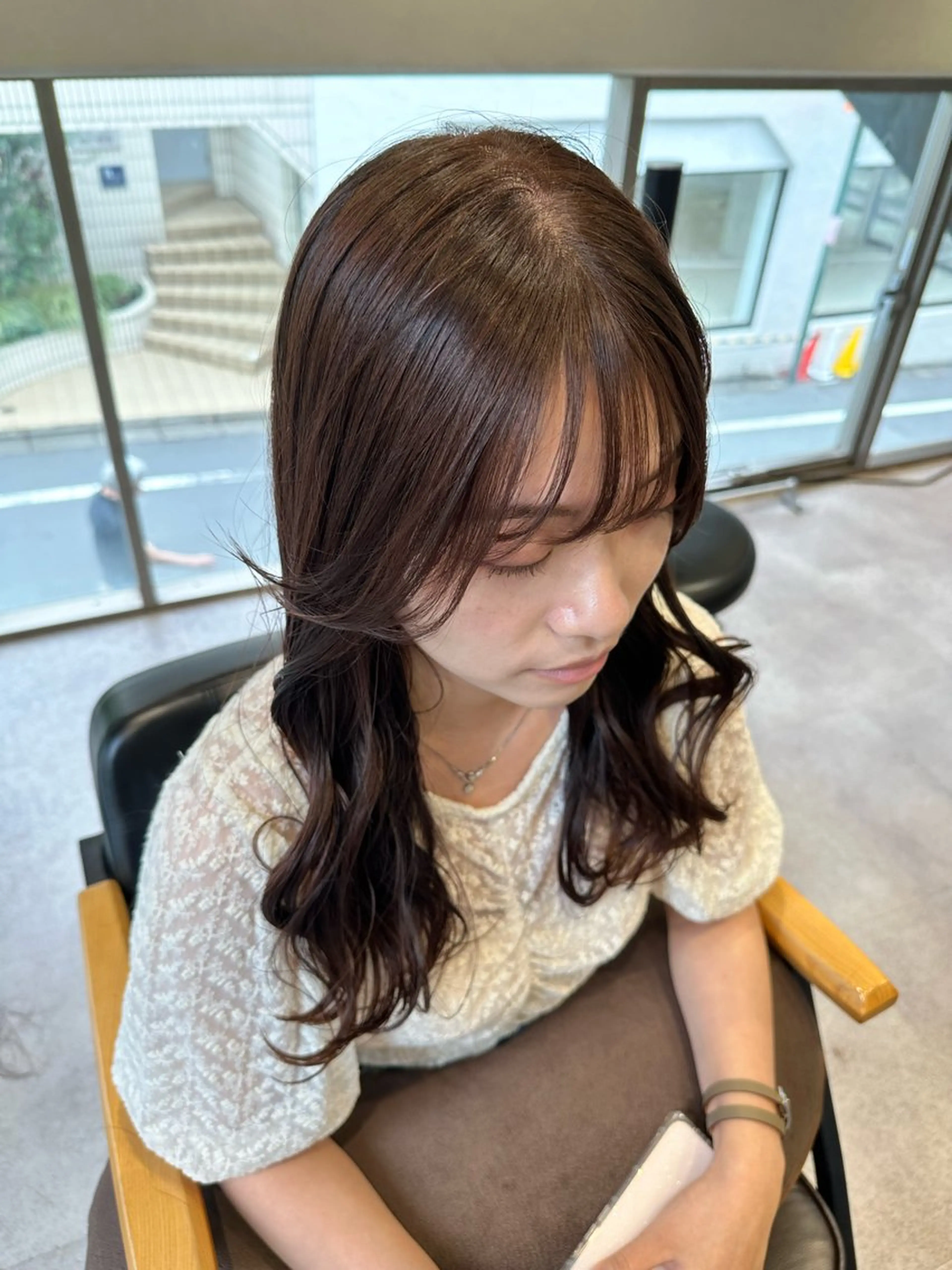 セミロング カラー カット ヘアカラー 縮毛矯正 韓国風/オシャレ /縮毛矯正/滝口琴未のヘアスタイル