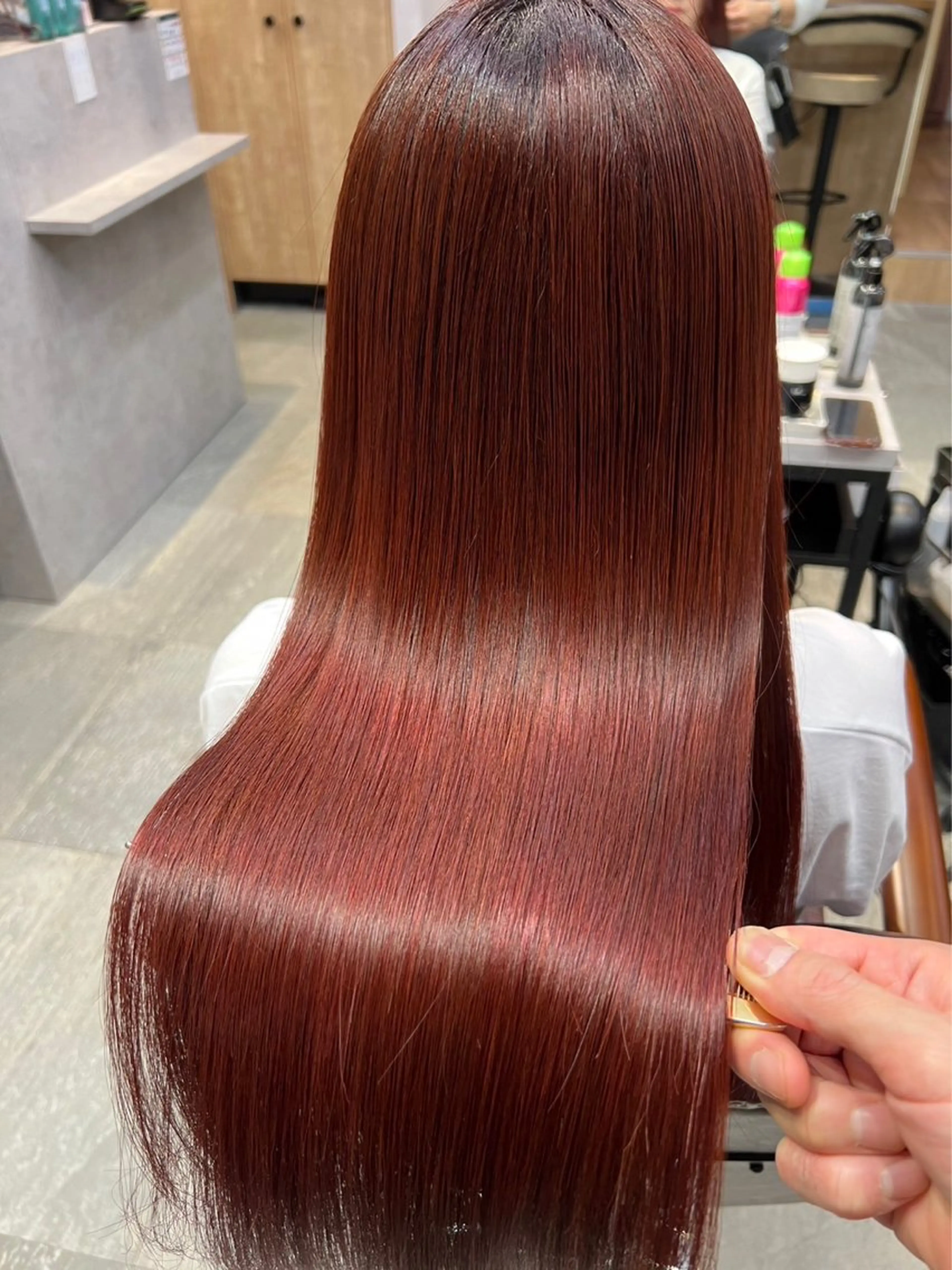 ロング カット 縮毛矯正 トリートメント 愛されハイトーン 🍓YURINAのヘアスタイル