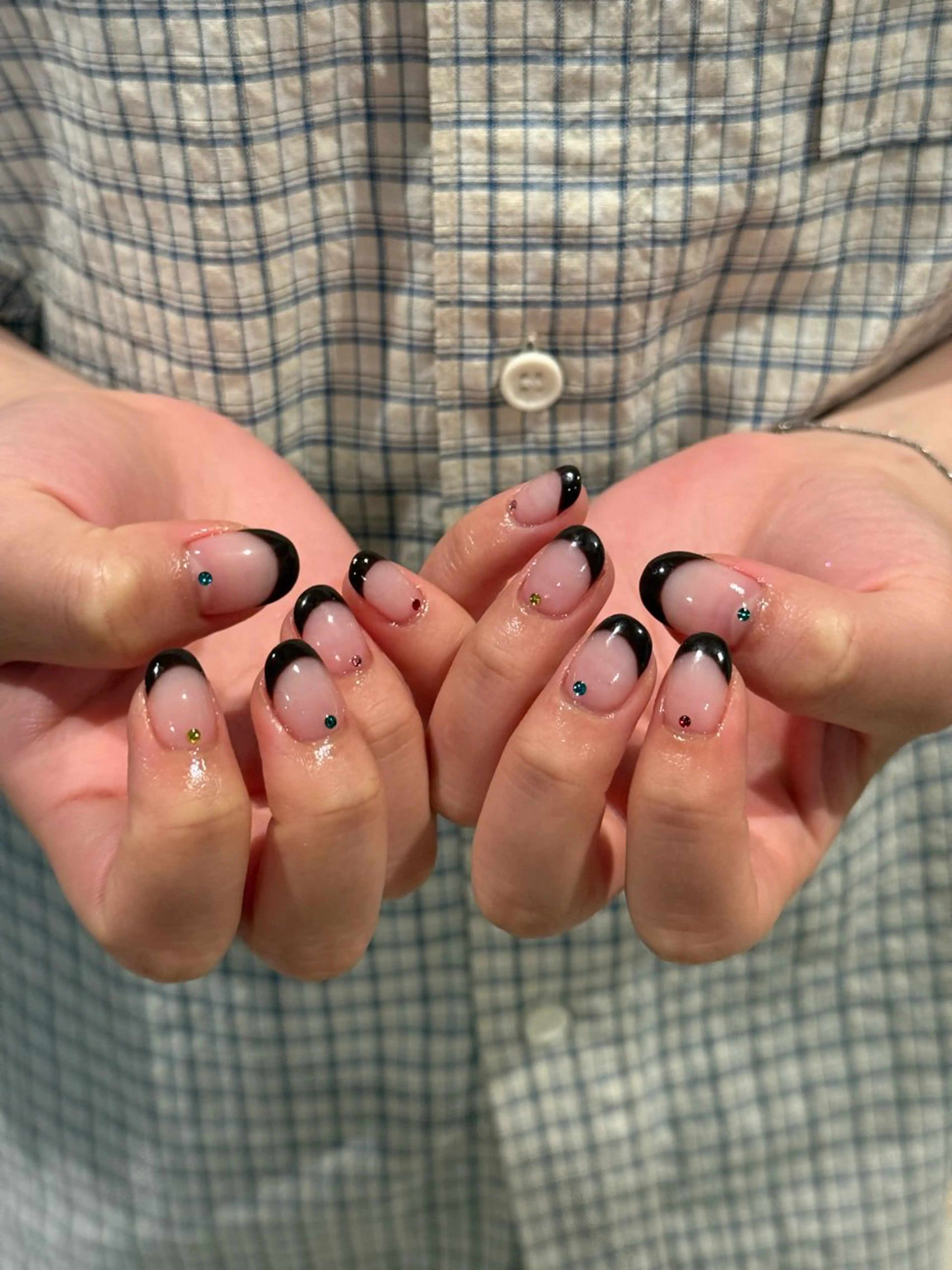 ネイル ブラウン カジュアル フレンチネイル ジェルネイル ニュアンスネイル ハンドネイル filonnail /　kotoneのネイルデザイン