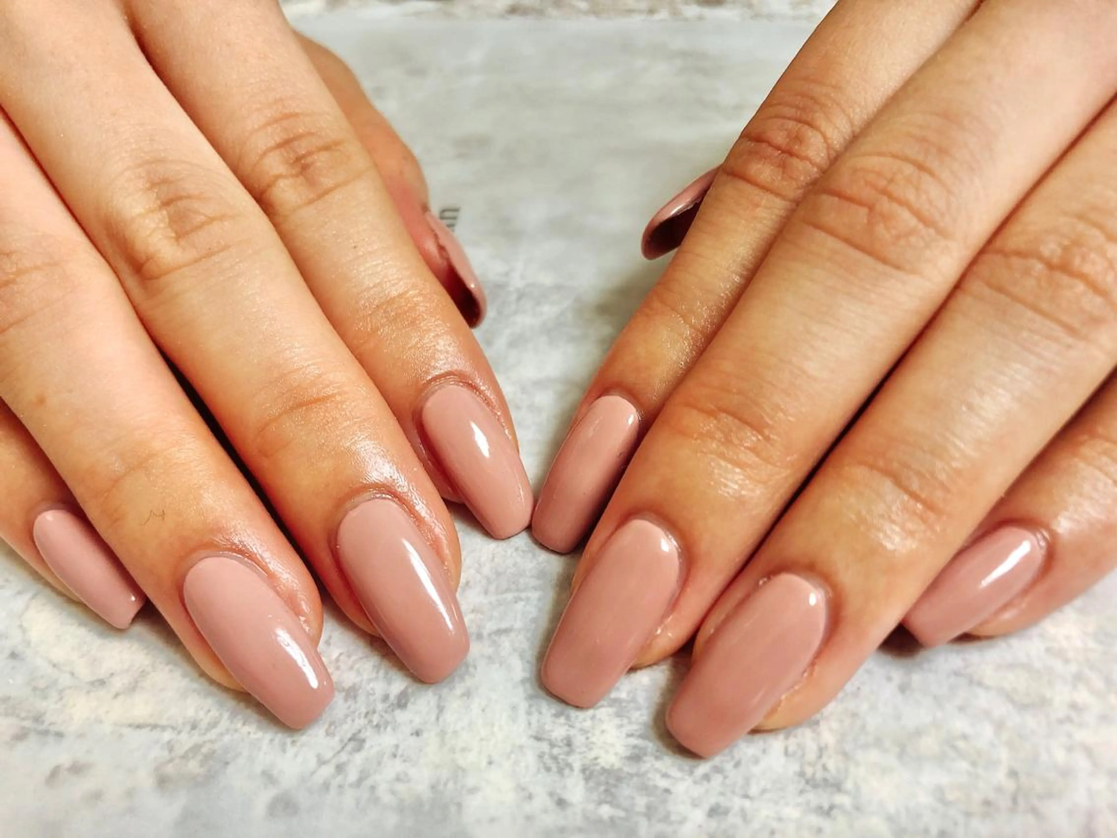 ネイル ワンカラーネイル スクエアネイル ハンドネイル Mogu nail 二子玉川のネイルデザイン