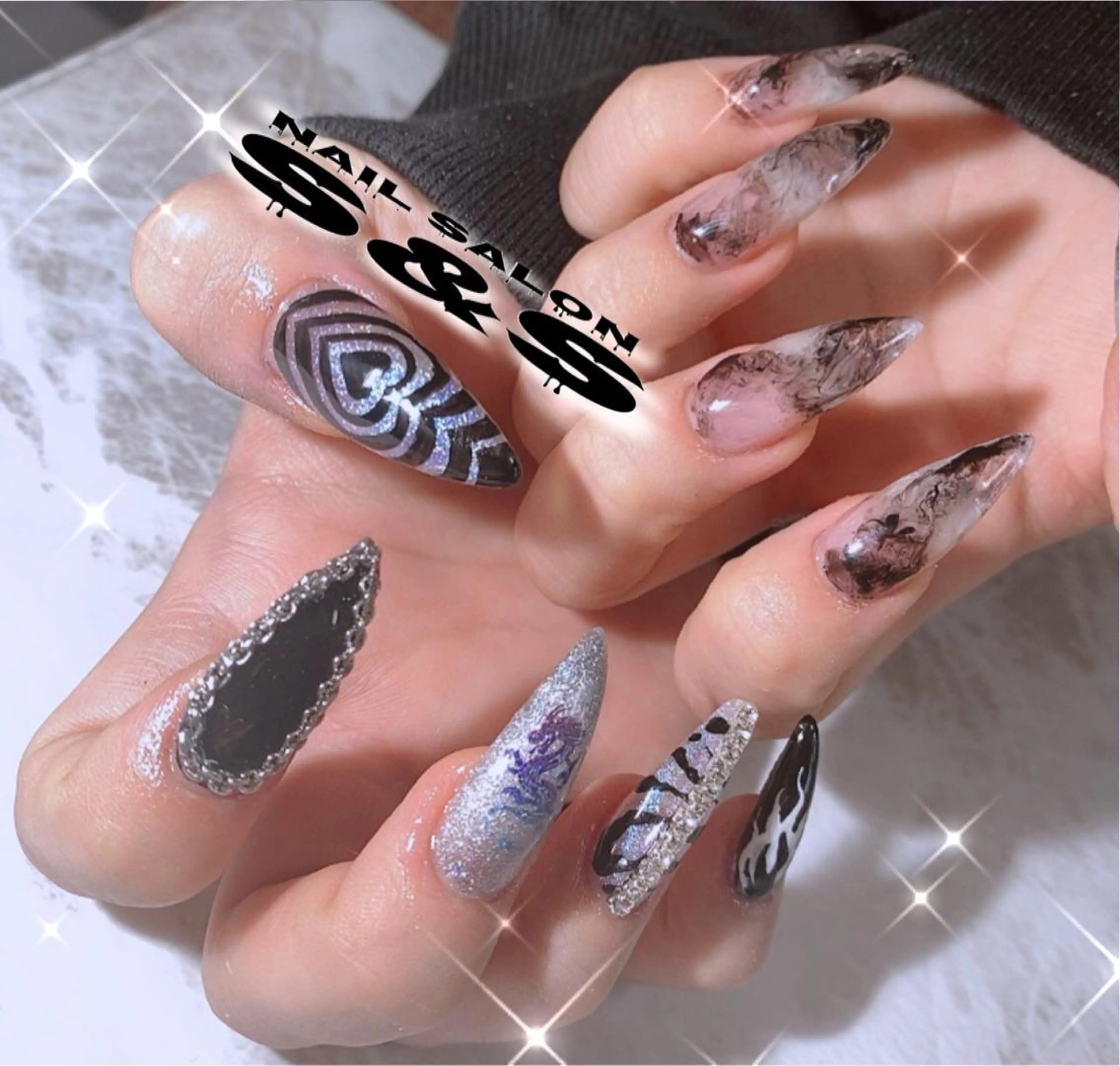 ネイル 長さ出し メンズネイル 持ち込み スカルプネイル S&S 村田小百合のネイルデザイン